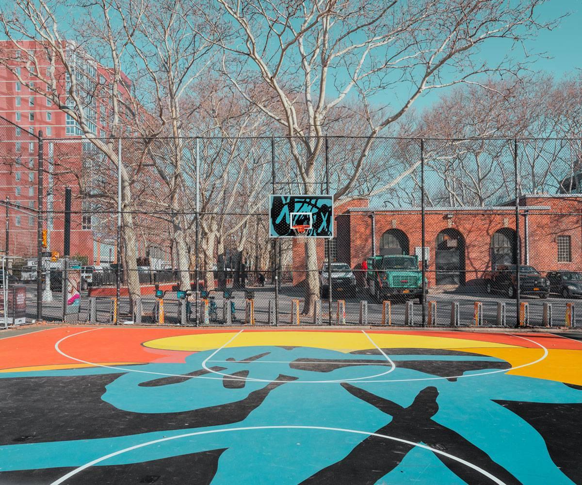 Ludwig Favre Landscape Photograph - New York Basketball Court