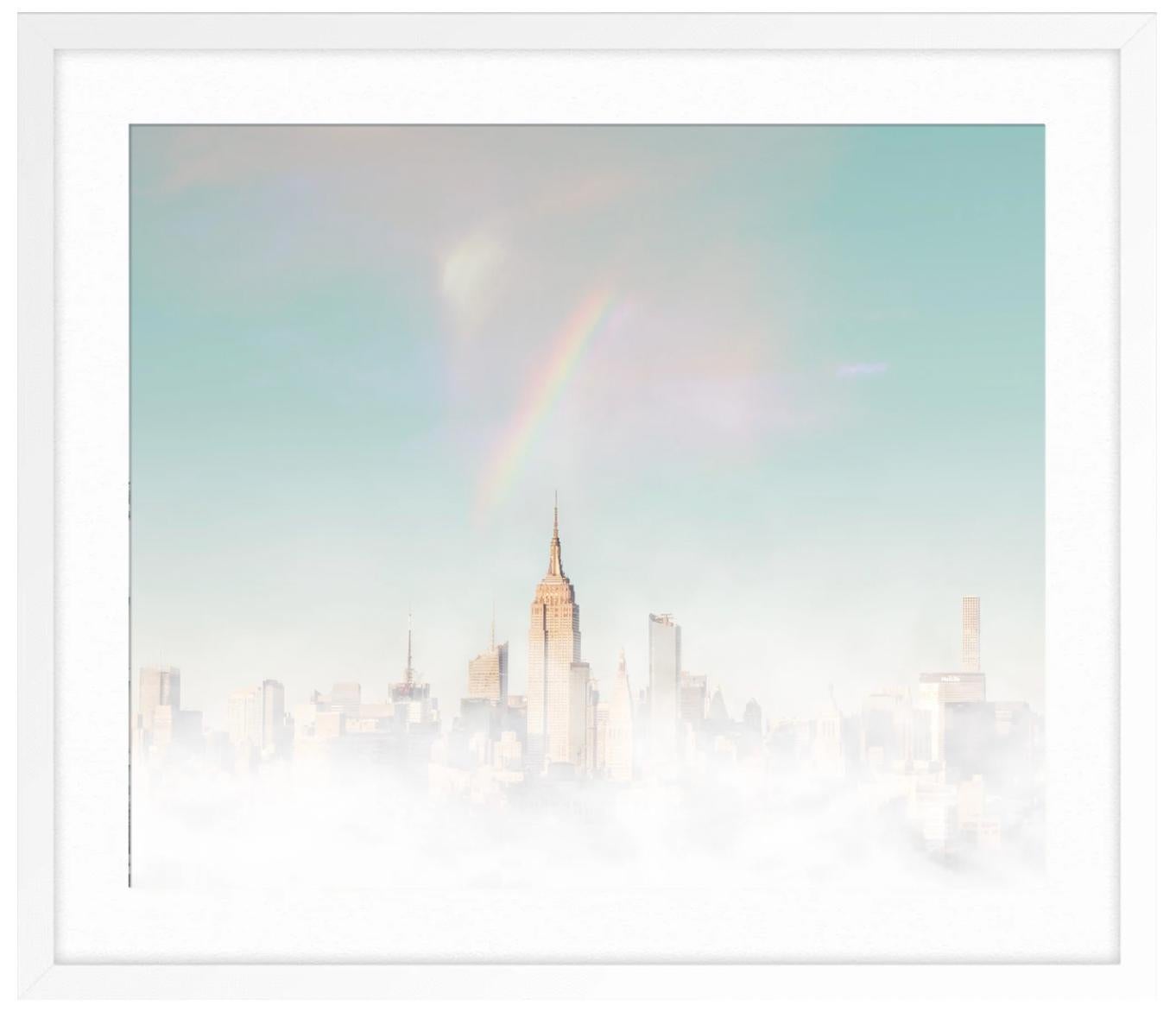 New York Rainbow - Gray Landscape Photograph by Ludwig Favre