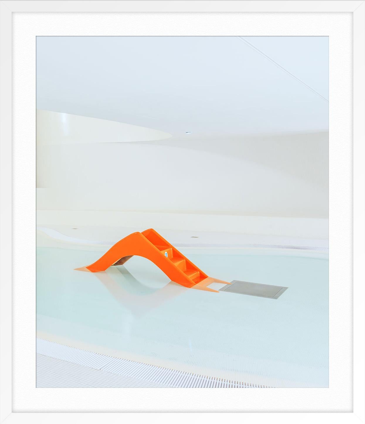 Orange Slide - Gray Landscape Photograph by Ludwig Favre