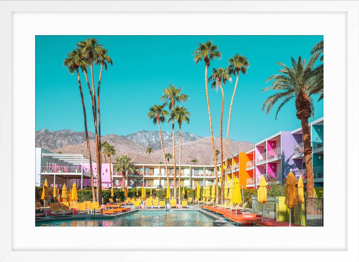 Palm Springs Colorful 1 - Blue Landscape Photograph by Ludwig Favre