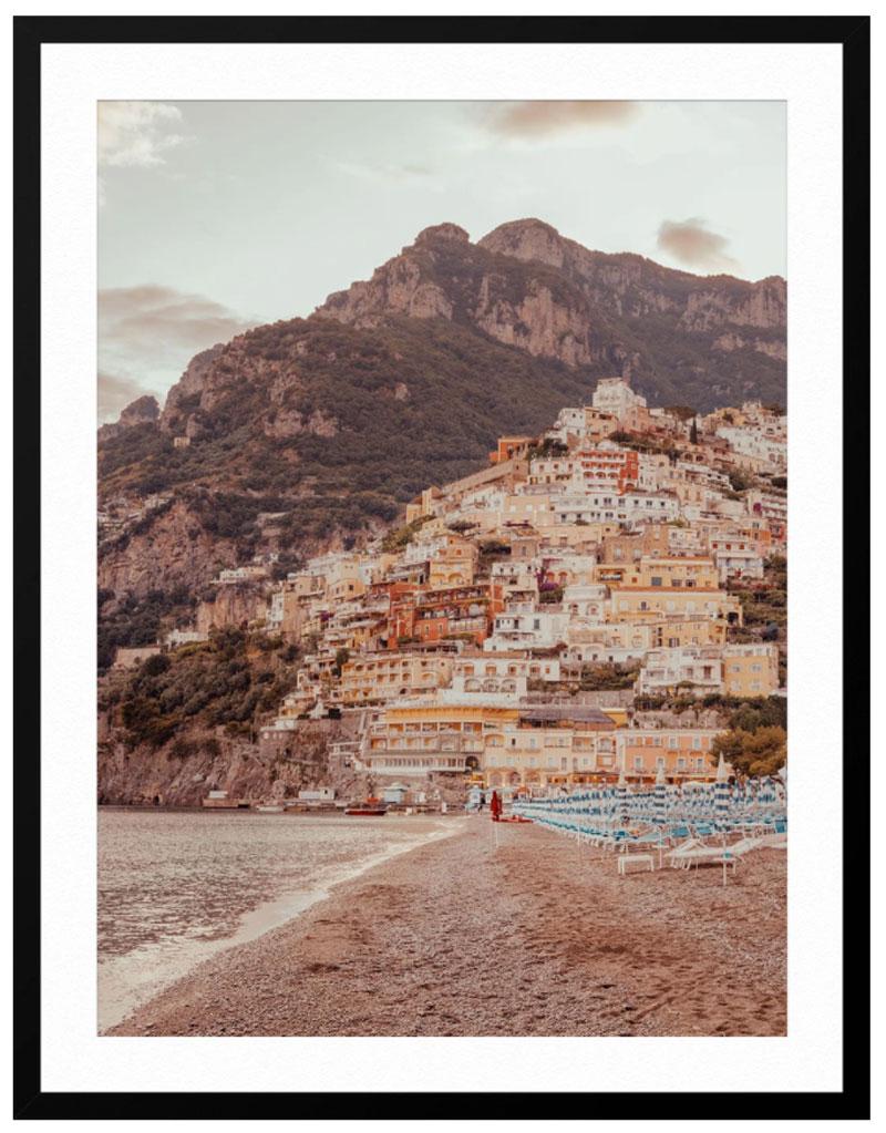 Positano Sunset - Brown Landscape Photograph by Ludwig Favre