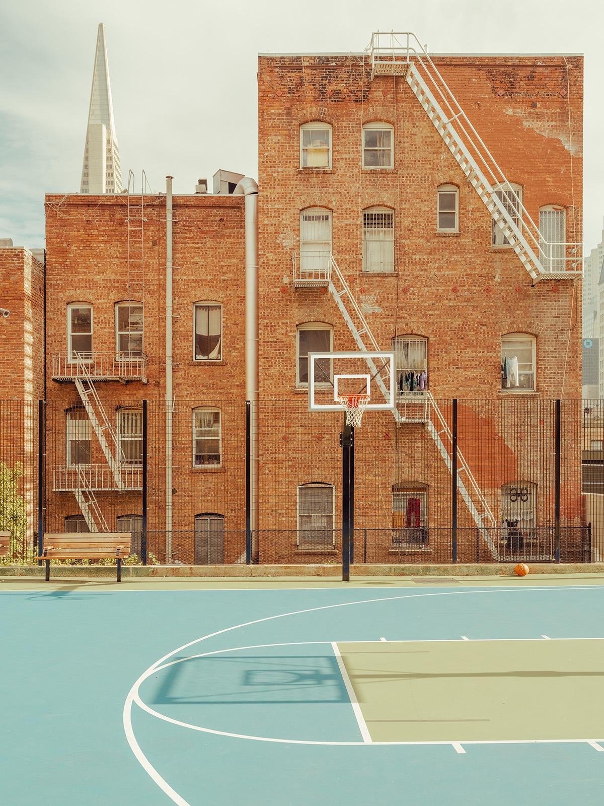 Ludwig Favre Landscape Print - San Francisco Basketball Court