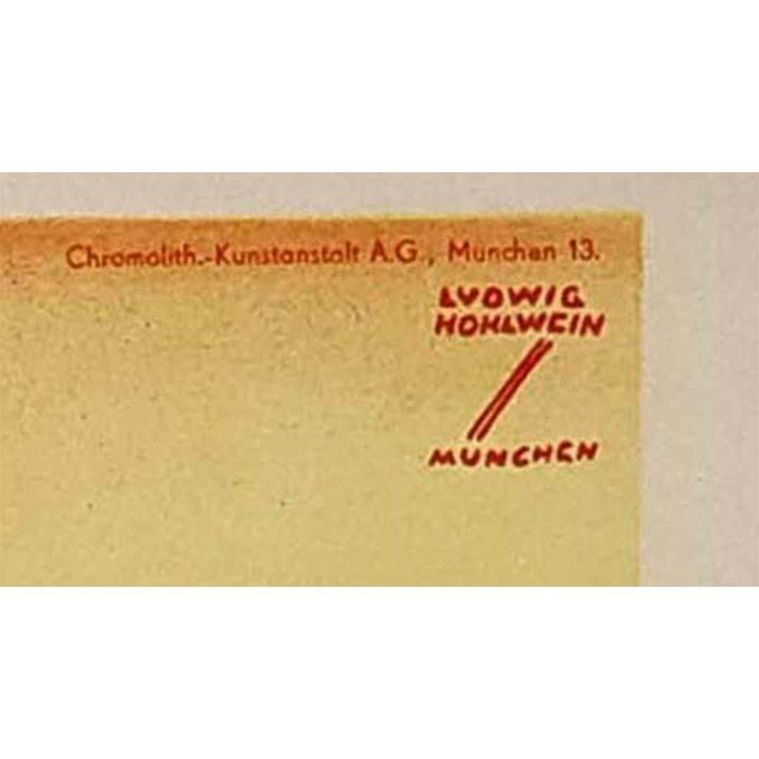 1936 original poster by Ludwig Hohlwein for Deutsche Lufthansa - Olympic games For Sale 2