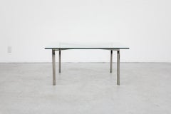 Ludwig Mies van der Rohe Attributed Chrome and Glass "Barcelona" Coffee Table