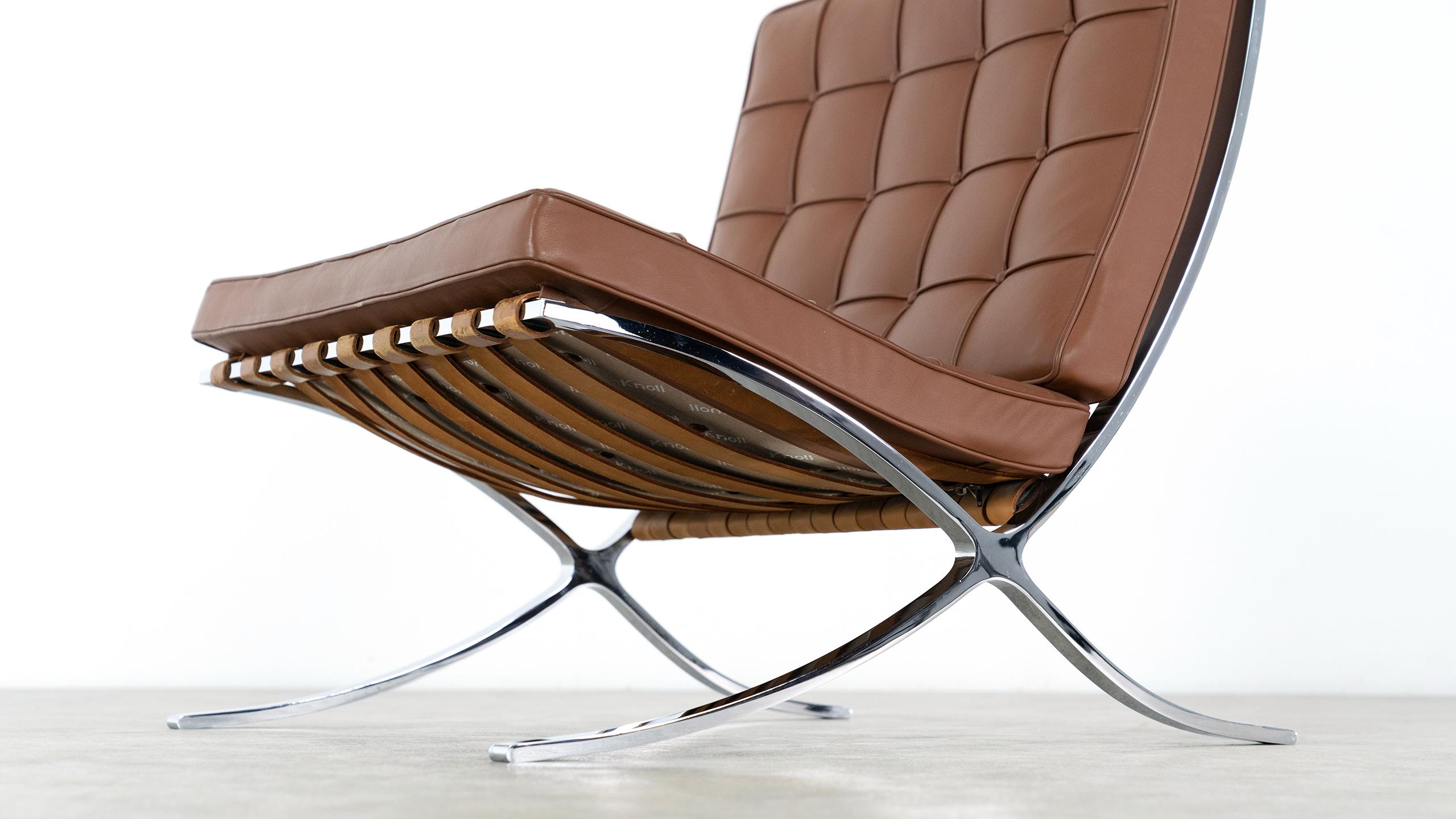 Ludwig Mies van der Rohe, Barcelona Chair, 1962 by Knoll International Leather 4
