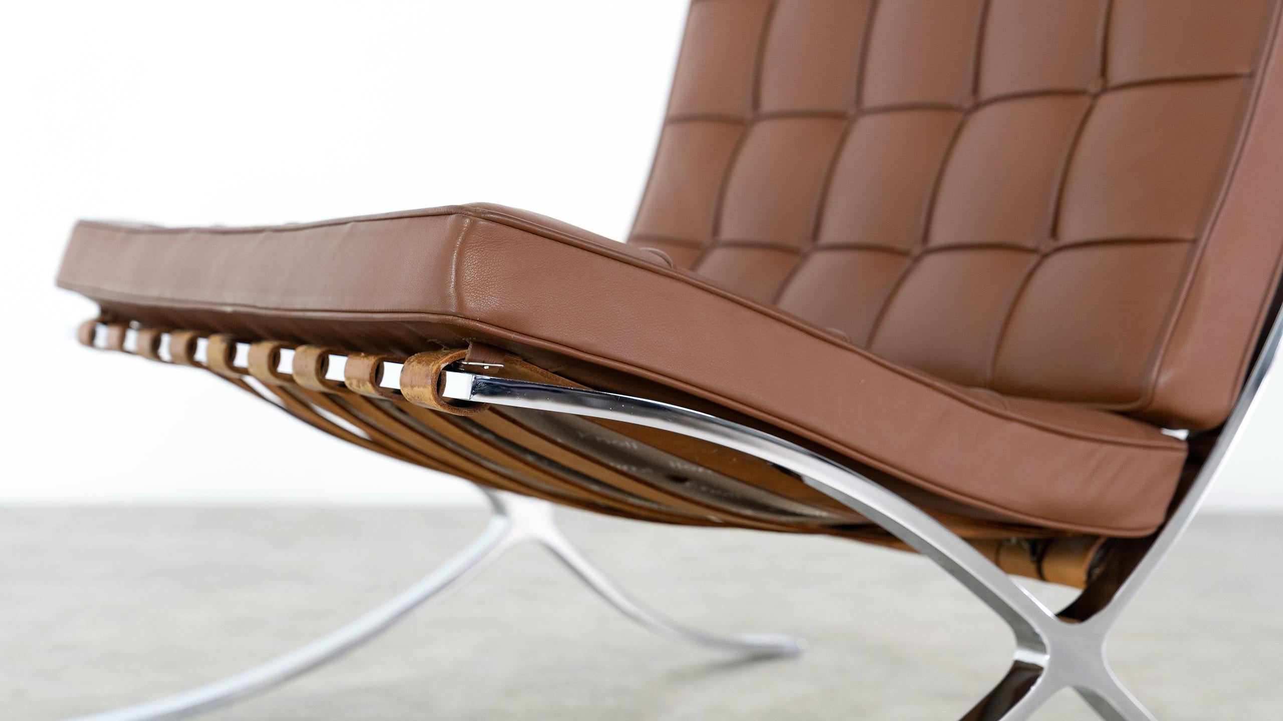 Ludwig Mies van der Rohe, Barcelona Chair, 1962 by Knoll International Leather 6