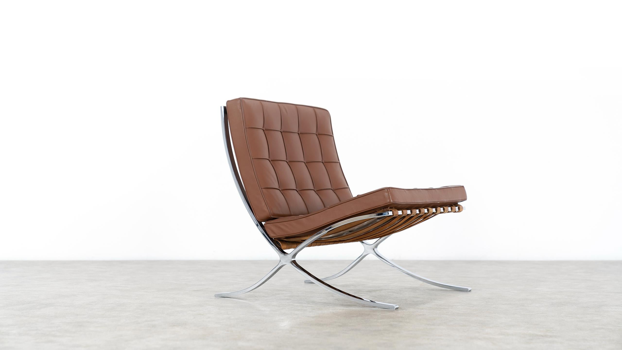 Ludwig Mies van der Rohe, Barcelona Chair, 1962 by Knoll International Leather 10