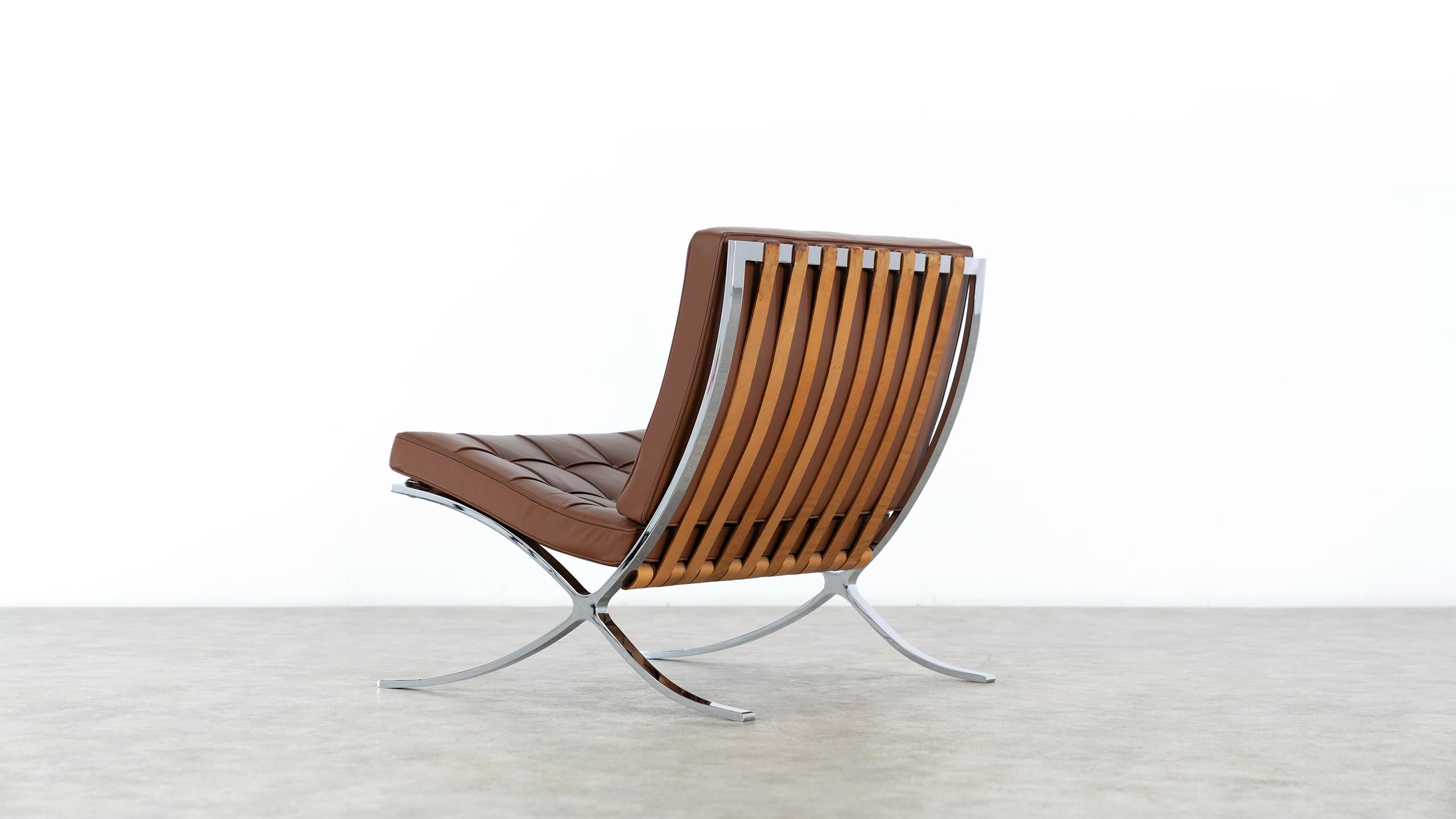 American Ludwig Mies van der Rohe, Barcelona Chair, 1962 by Knoll International Leather