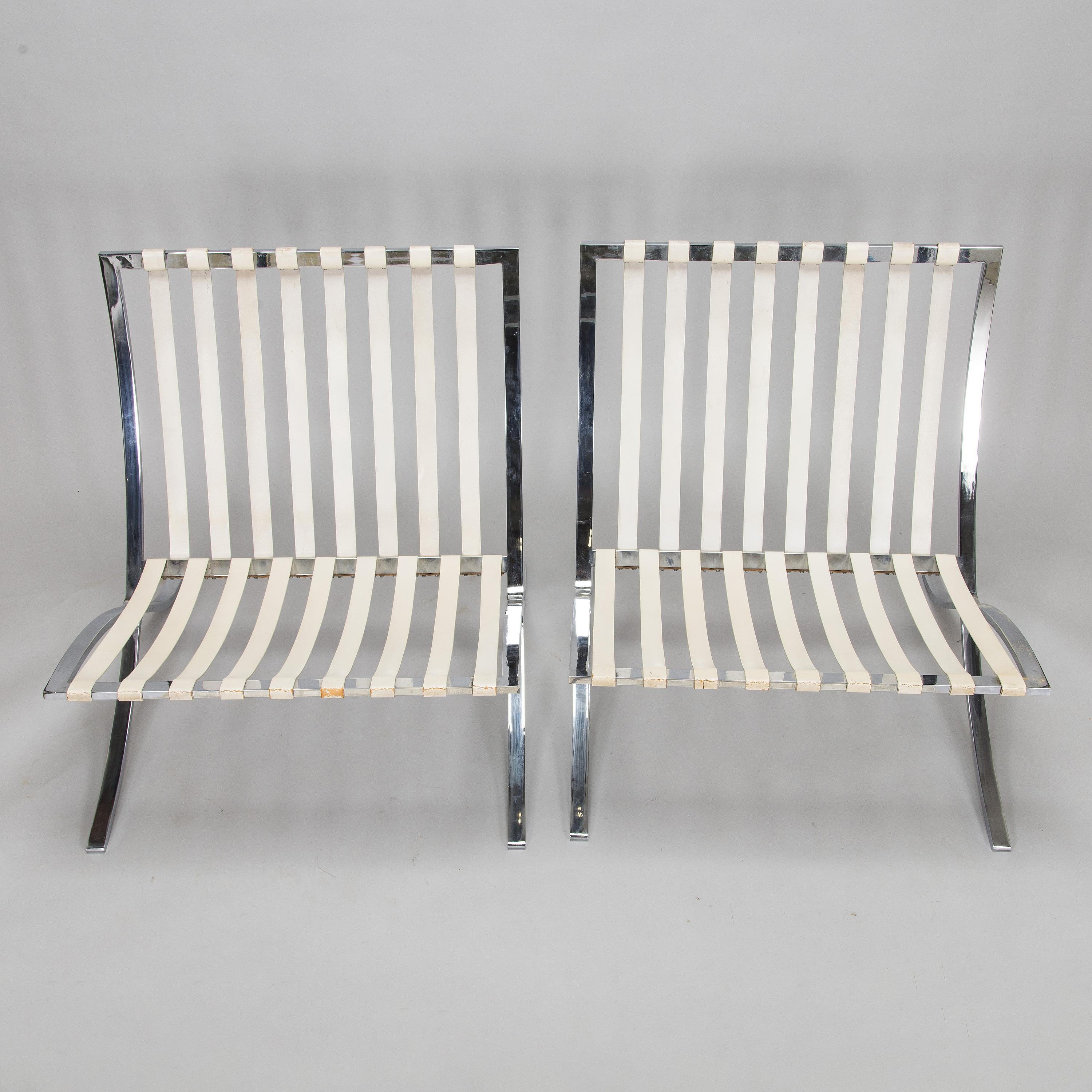 Ludwig Mies van der Rohe 'Barcelona' Stuhl für Knoll hergestellt in USA 1965 im Angebot 1