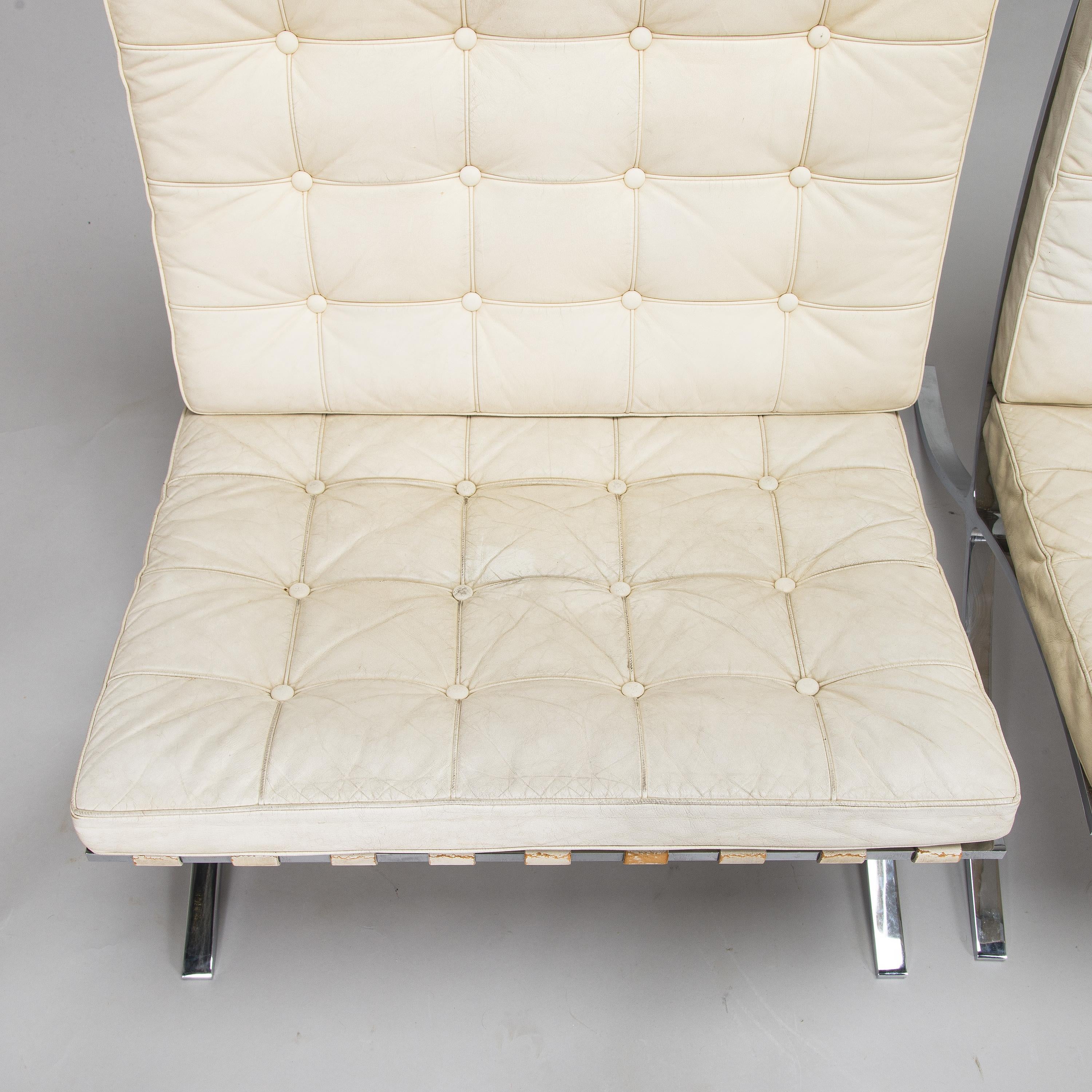 Ludwig Mies van der Rohe 'Barcelona' Stuhl für Knoll hergestellt in USA 1965 im Angebot 2