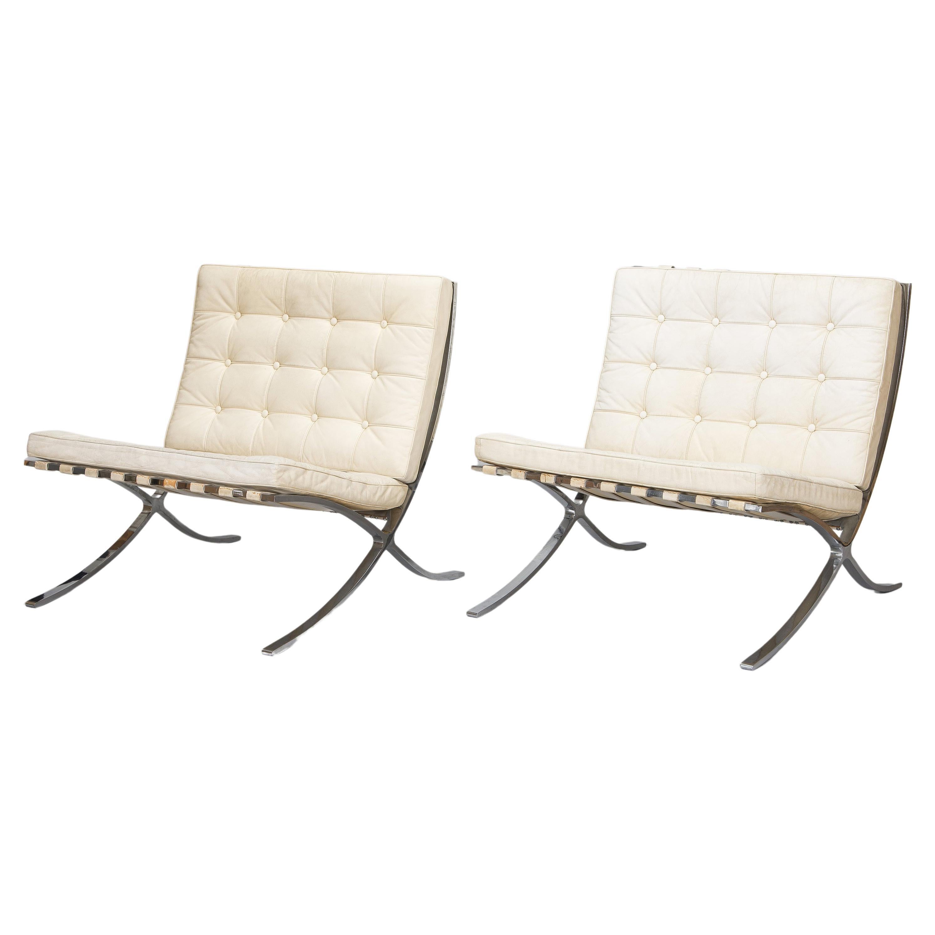 Ludwig Mies van der Rohe 'Barcelona' Stuhl für Knoll hergestellt in USA 1965 im Angebot