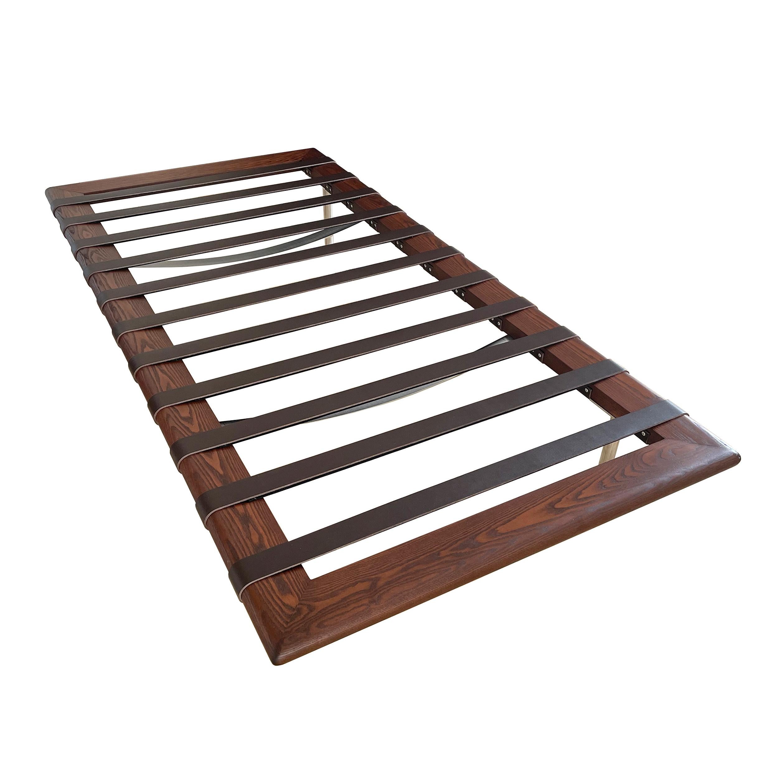 Ludwig Mies van der Rohe Bauhaus Brown Leather Barcelona Daybed per Knoll, anni '70 in vendita 3