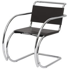 Ludwig Mies van der Rohe Brown Leather MR Chair