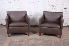 Ludwig Mies Van Der Rohe for Knoll Studio Krefeld Leather Club Chairs, Pair