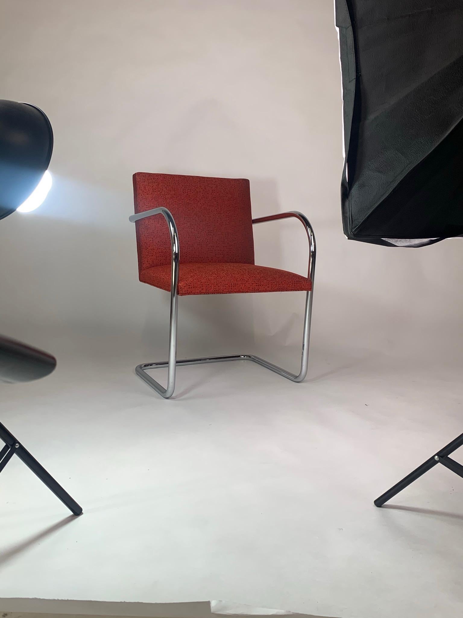 Ludwig Mies van der Rohe for Knoll Tubular Brno Chairs 12 Available 7