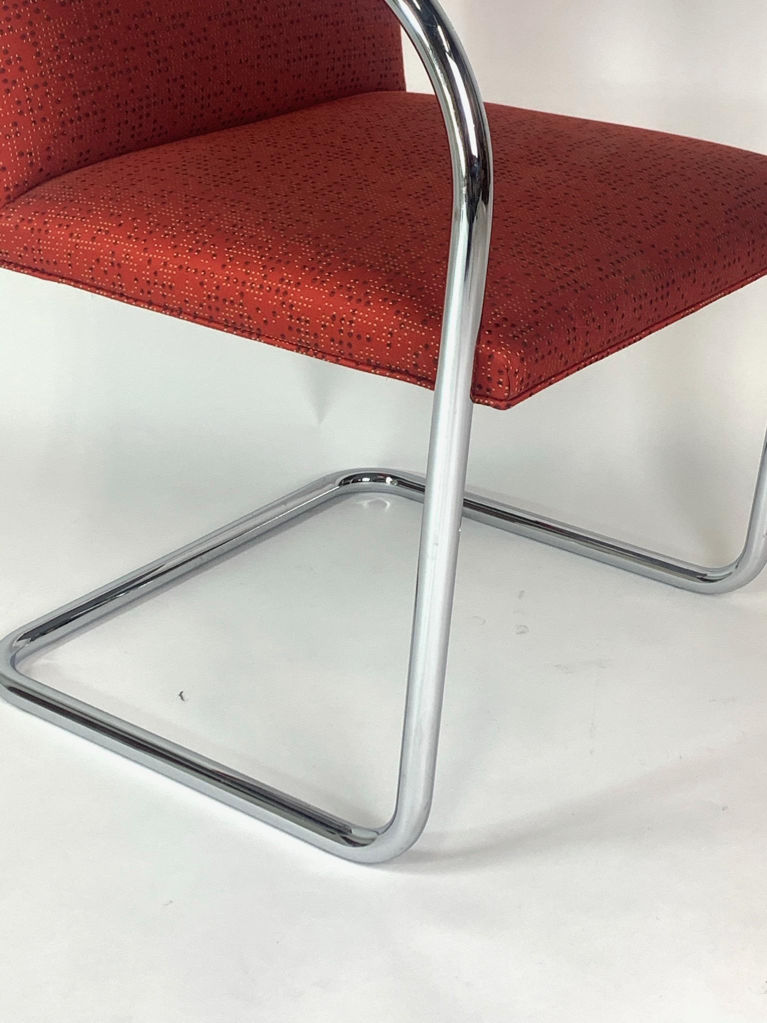 Upholstery Ludwig Mies van der Rohe for Knoll Tubular Brno Chairs 12 Available