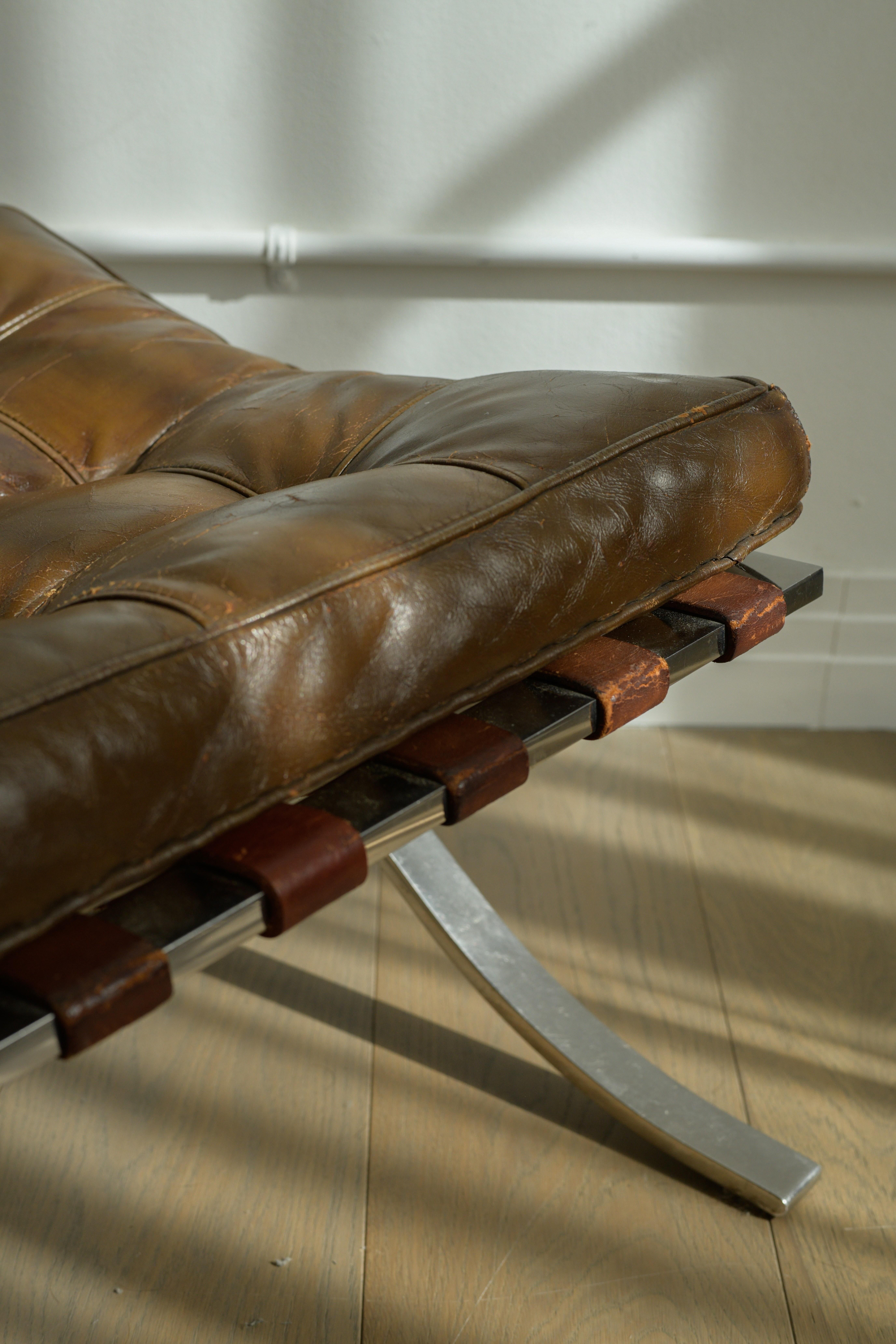 Américain Ludwig Mies van der Rohe/Gerald R. Griffith Barcelona Ottoman en vente