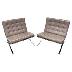 Ludwig Mies van der Rohe, Knoll International, Pair of Low Chairs Barcelona