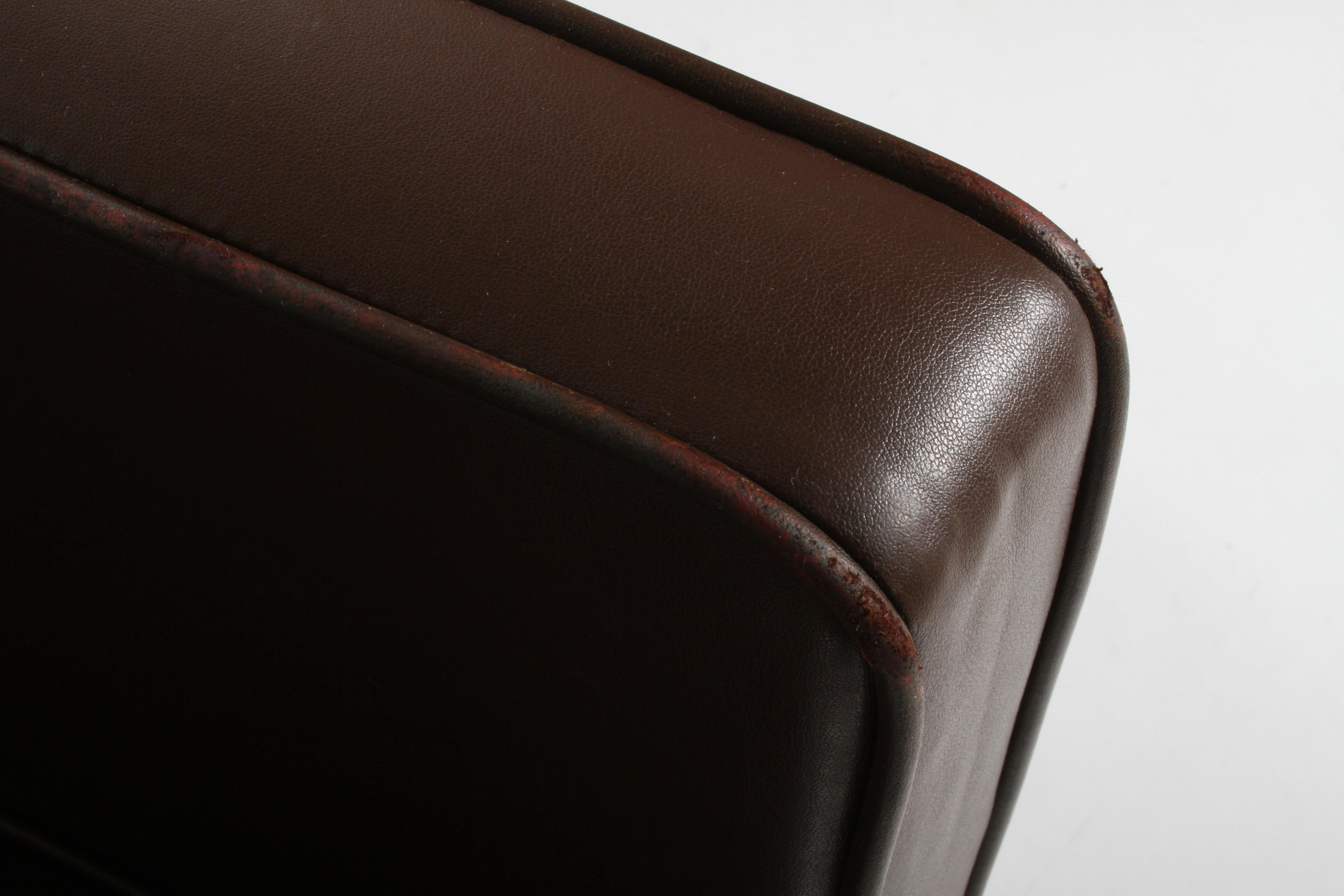 Ludwig Mies van der Rohe Krefeld Brown Leather Lounge Chair for Knoll 5