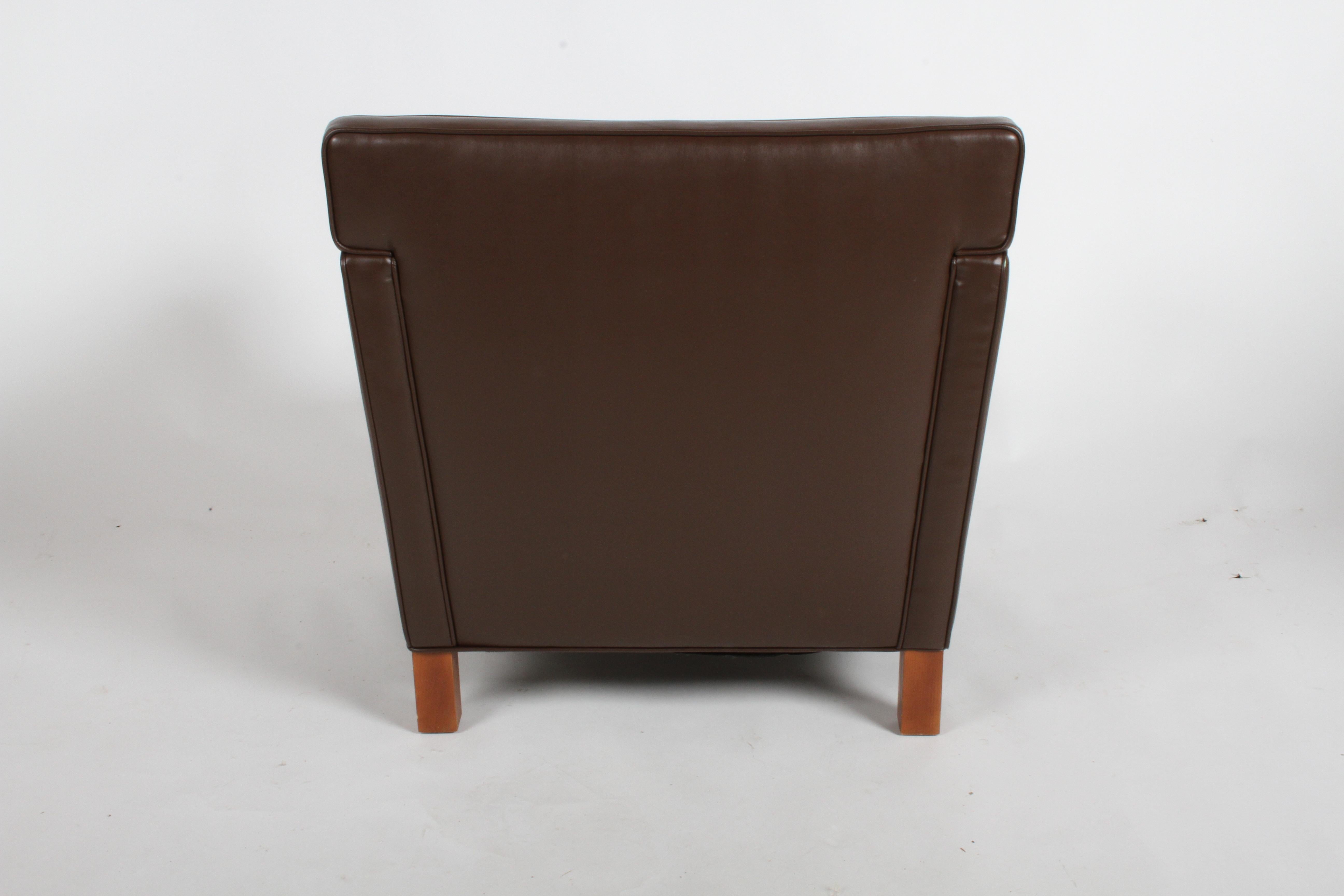 Ludwig Mies van der Rohe Krefeld Brown Leather Lounge Chair for Knoll 6