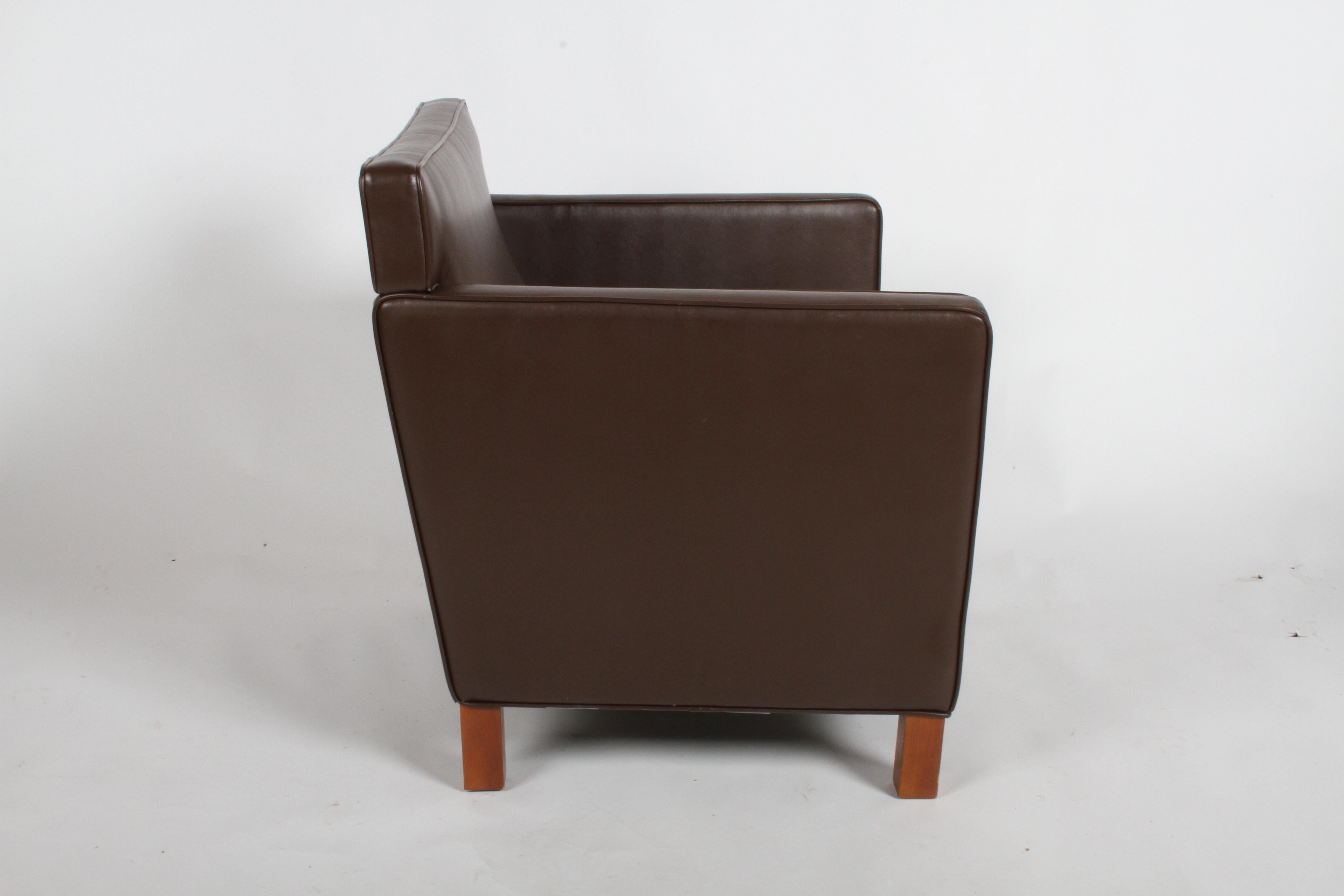 Ludwig Mies van der Rohe Krefeld Brown Leather Lounge Chair für Knoll 7