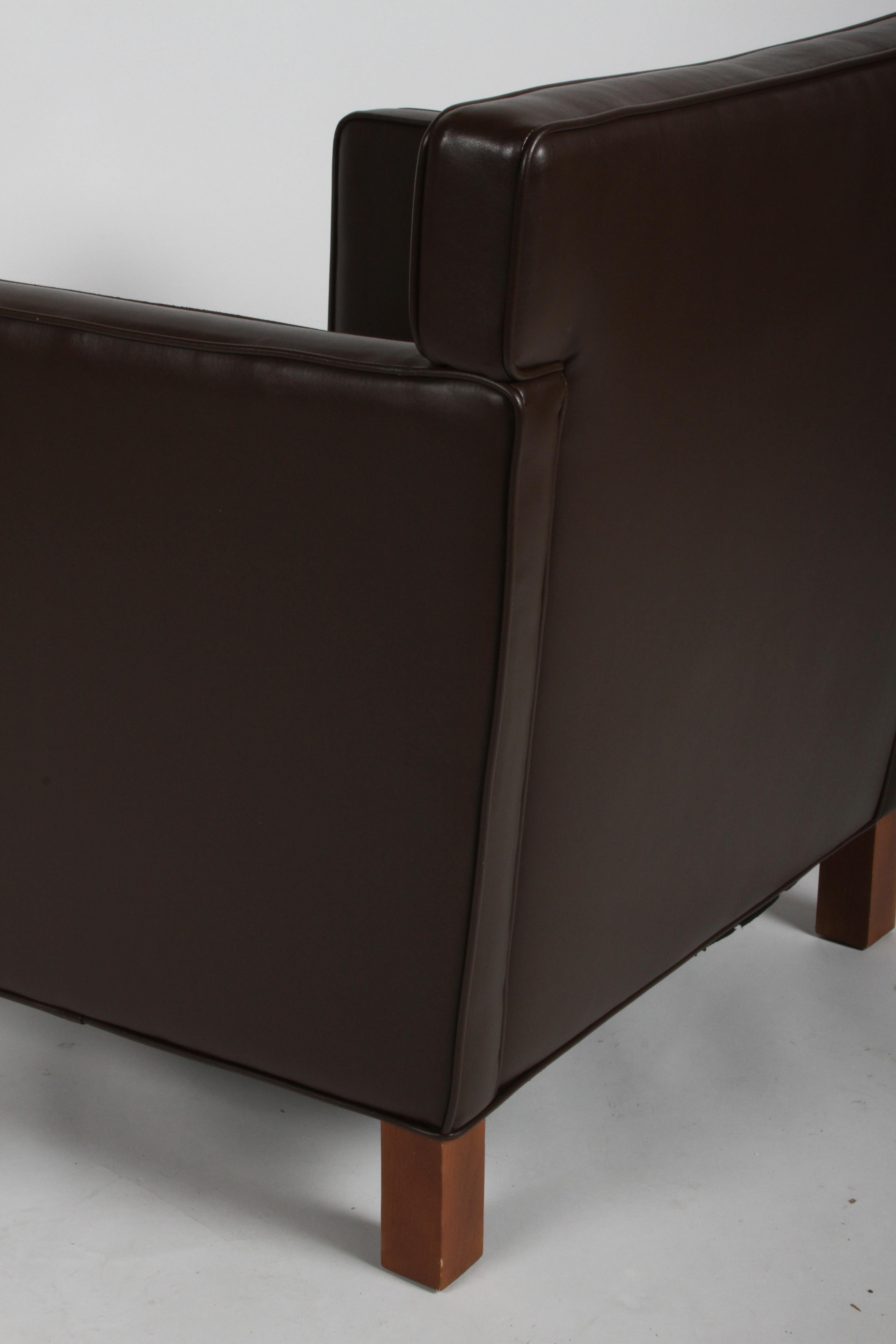 Ludwig Mies van der Rohe Krefeld Brown Leather Lounge Chair für Knoll 9