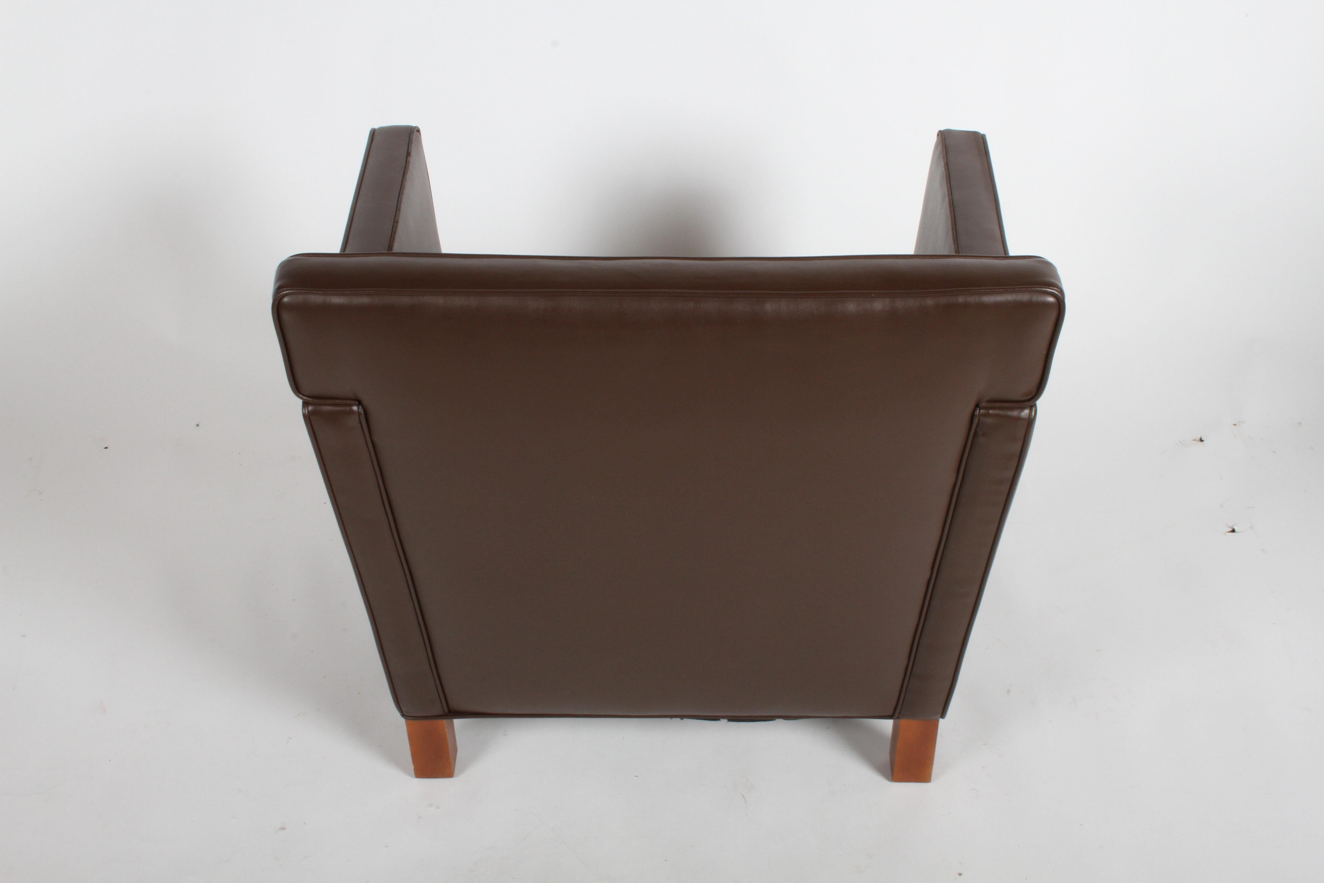 Ludwig Mies van der Rohe Krefeld Brown Leather Lounge Chair für Knoll (20. Jahrhundert)
