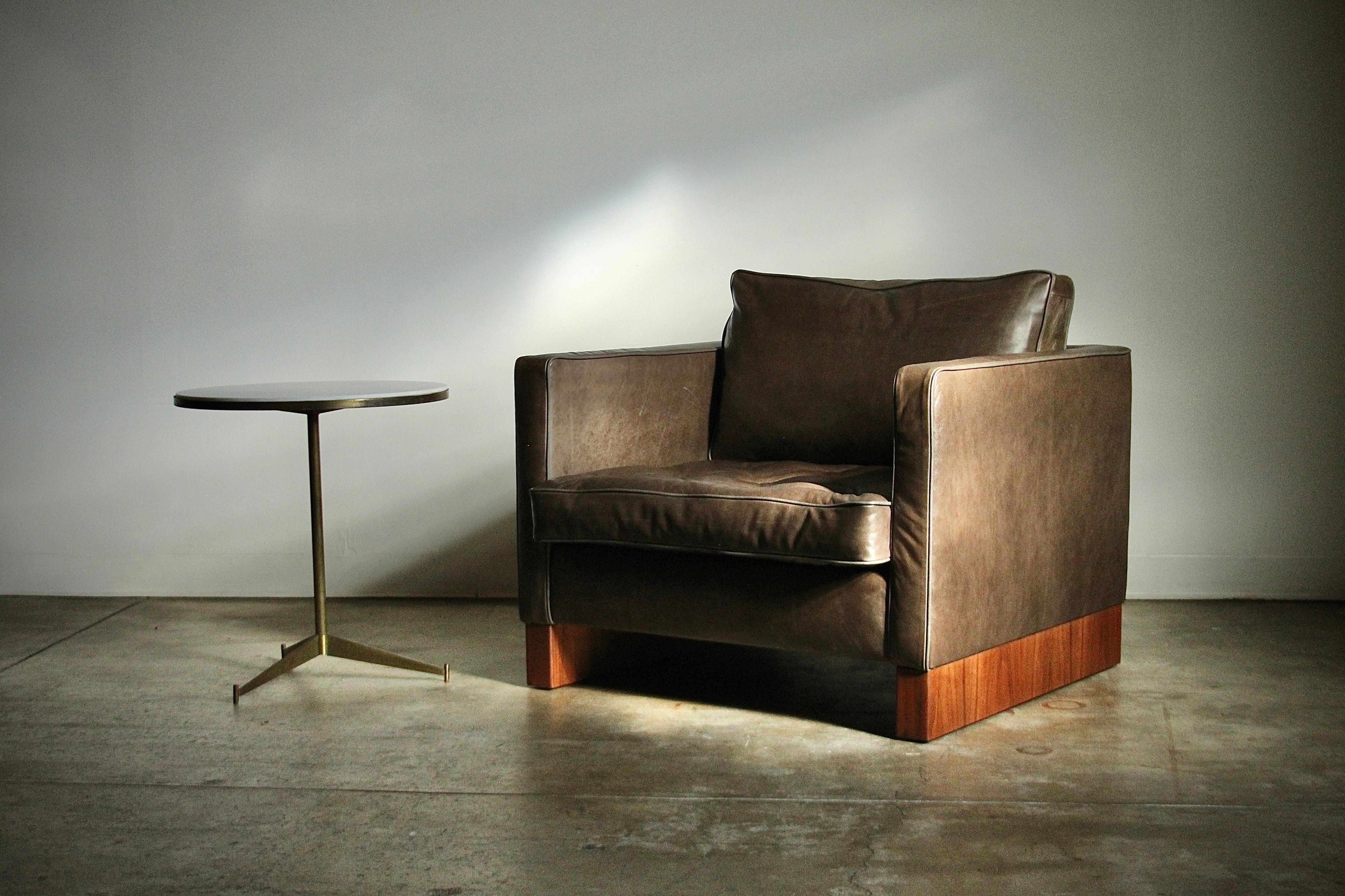 Ludwig Mies van der Rohe Leather and Mahogany Club Chair, 1940s 8