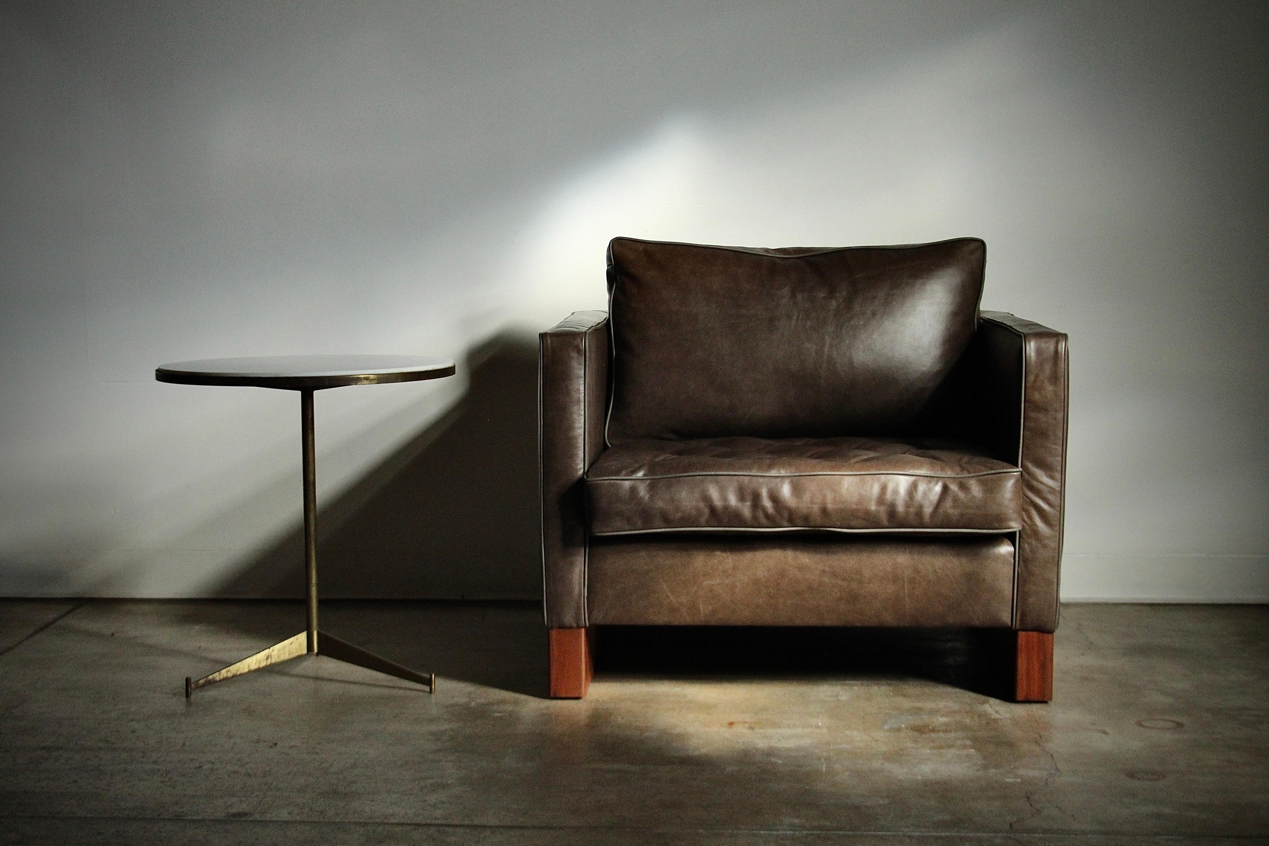 Ludwig Mies van der Rohe Leather and Mahogany Club Chair, 1940s 10