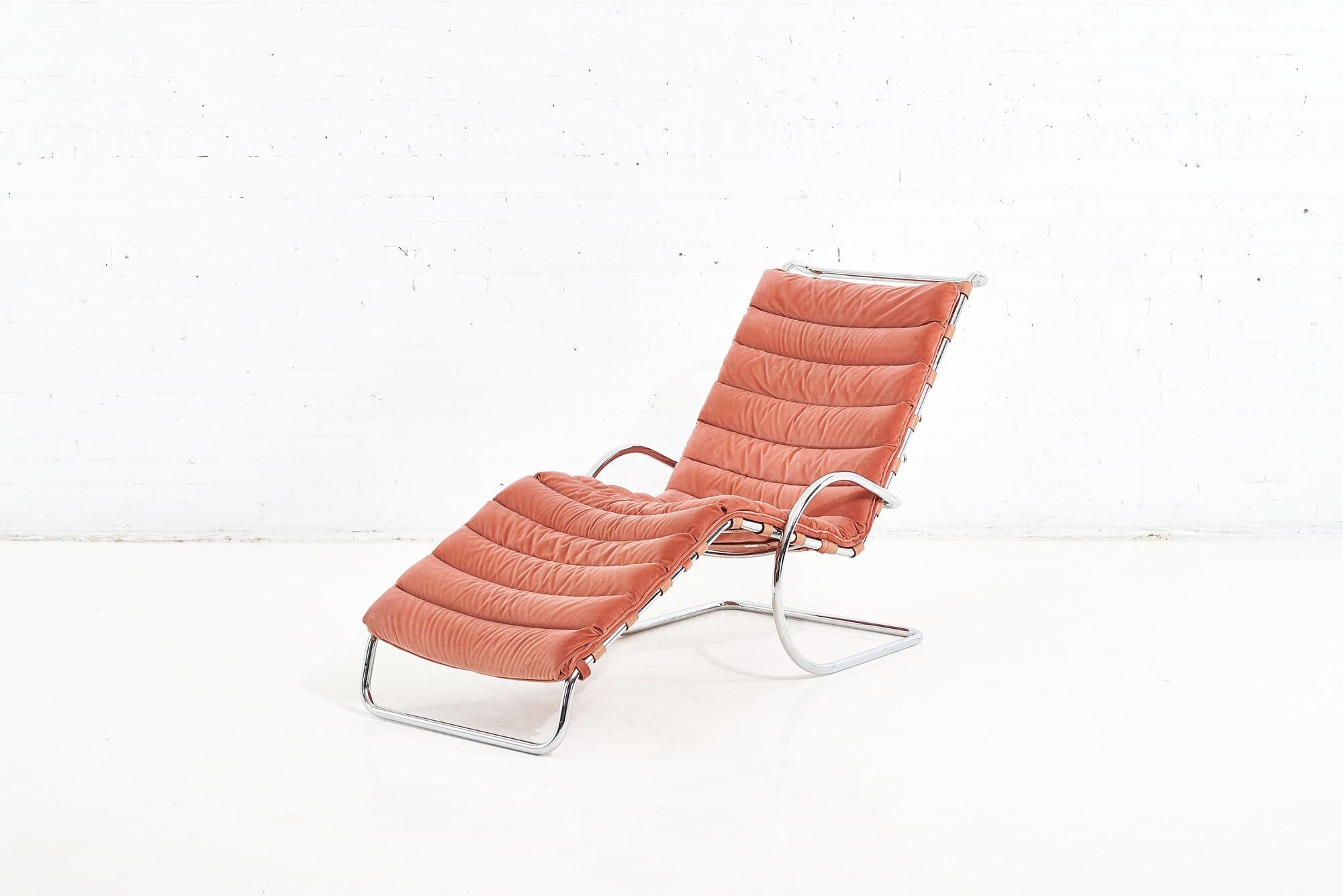 Chrome Ludwig Mies van der Rohe Mr Adjustable Chaise, Knoll, 1980 For Sale