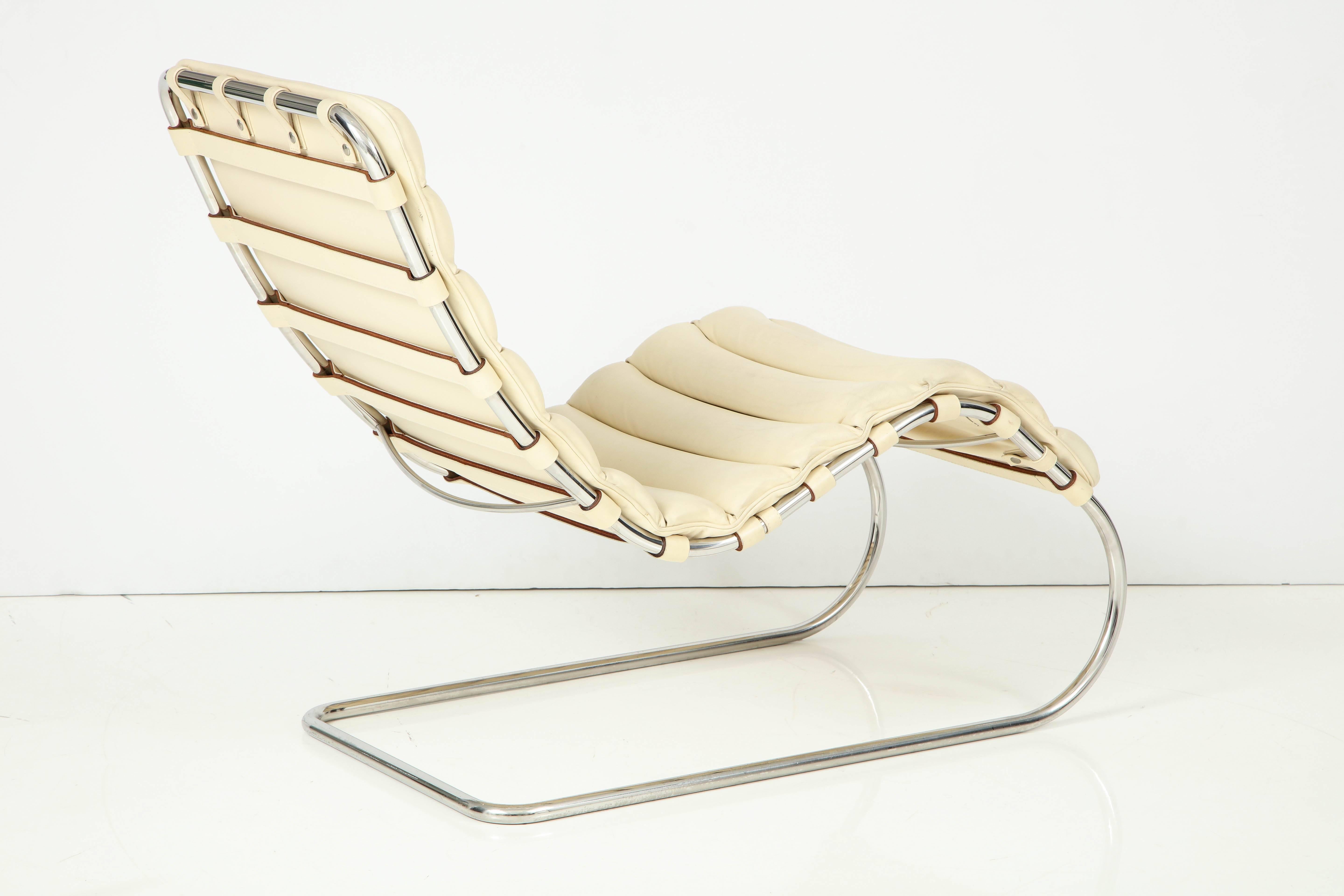 American Ludwig Mies van der Rohe MR Chaise for Knoll, circa 1980s