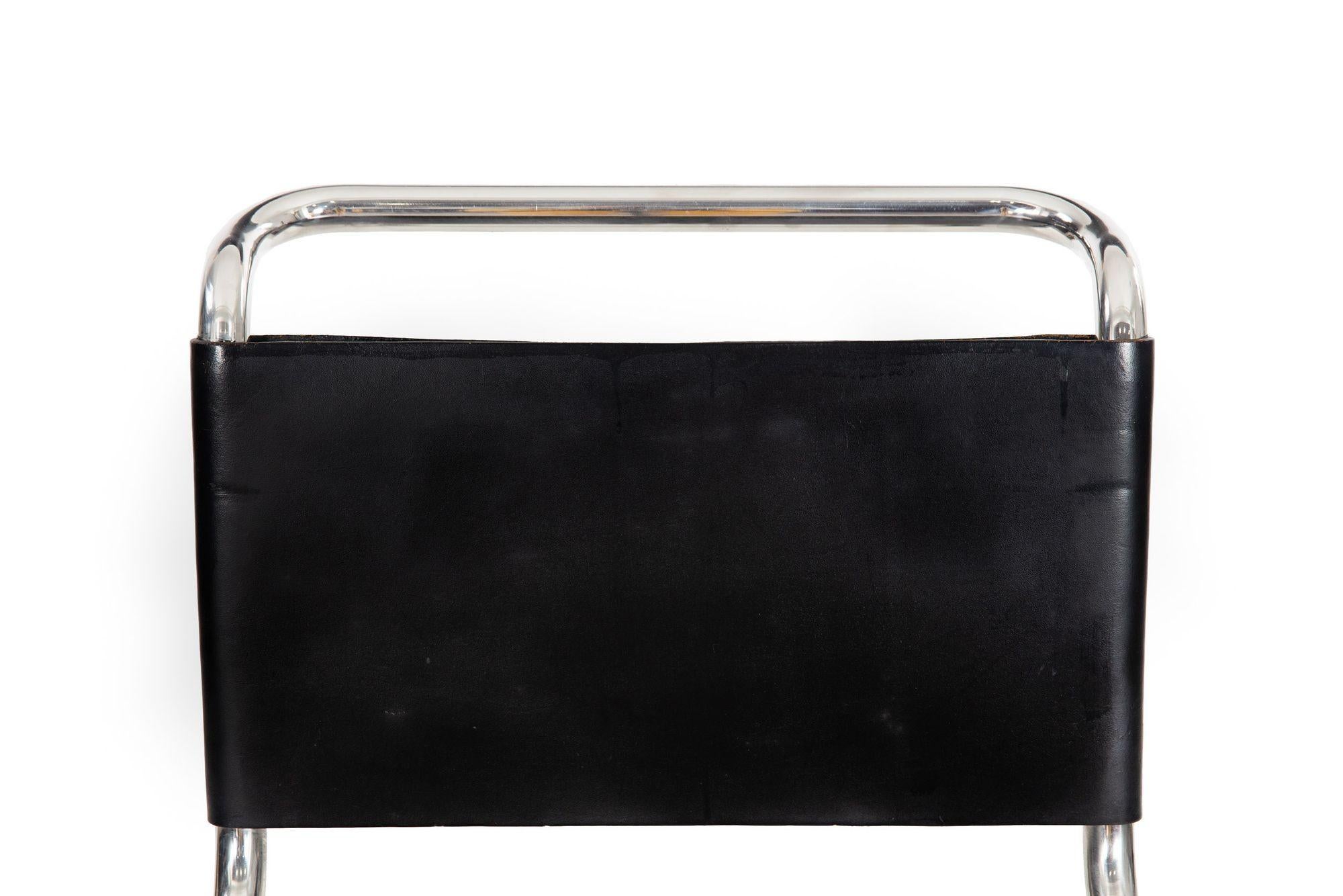 Ludwig Mies Van Der Rohe MR10 Black Leather Chair 6