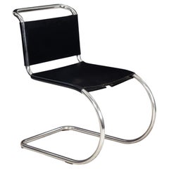 Ludwig Mies Van Der Rohe MR10 Black Leather Chair