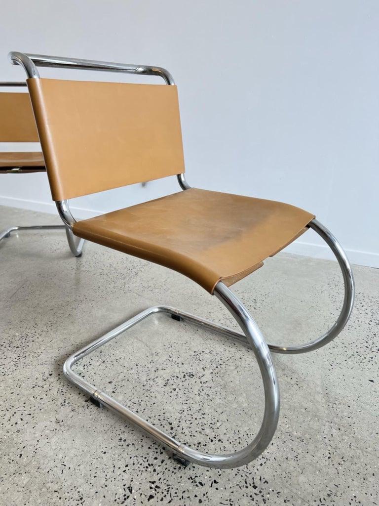 Ludwig Mies Van Der Rohe MR10 Dining Chairs for Knoll International For Sale 2