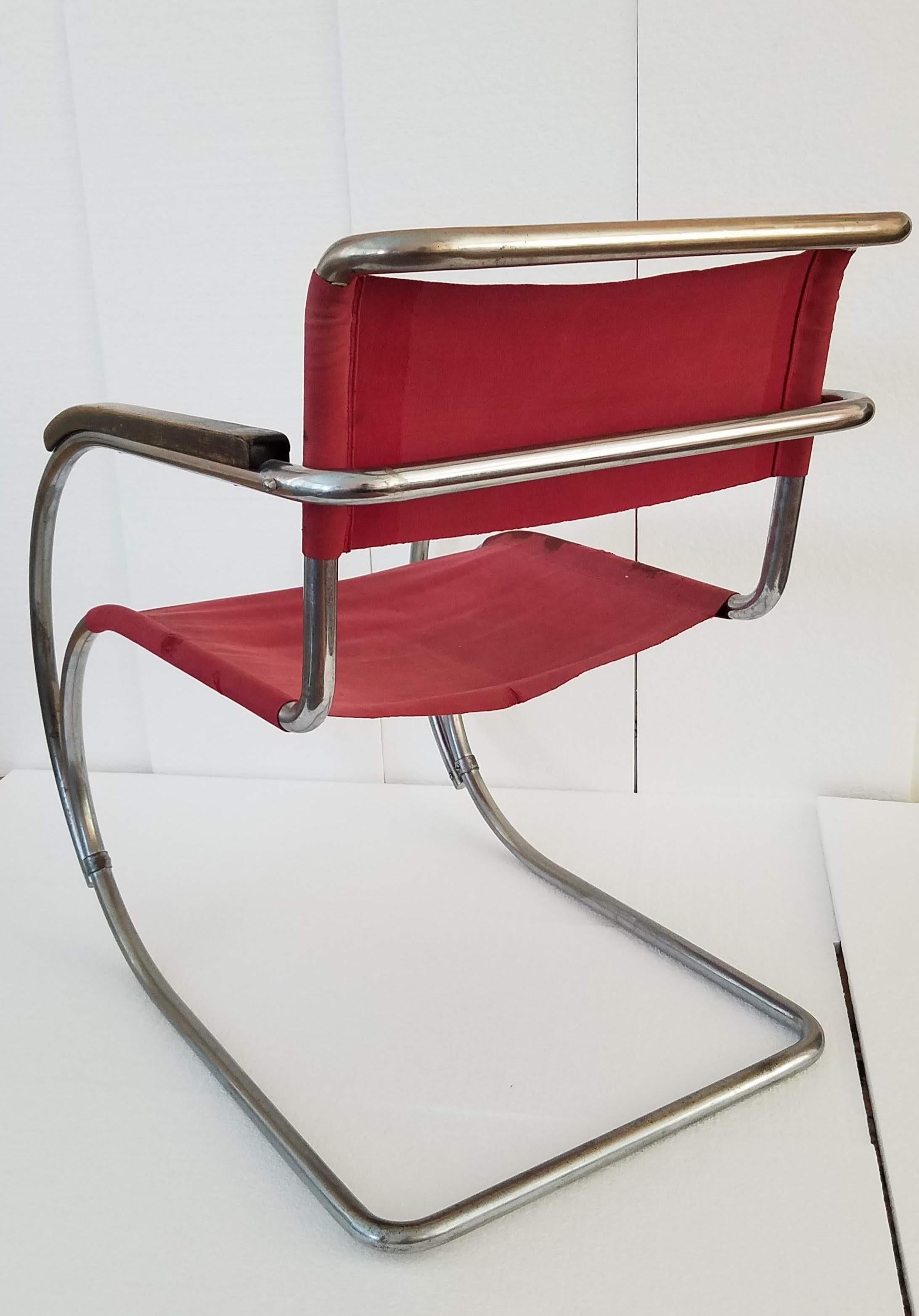 Ludwig Mies van der Rohe MR20 Gebruder Thonet Germany / Austria, 1927 In Good Condition In Camden, ME