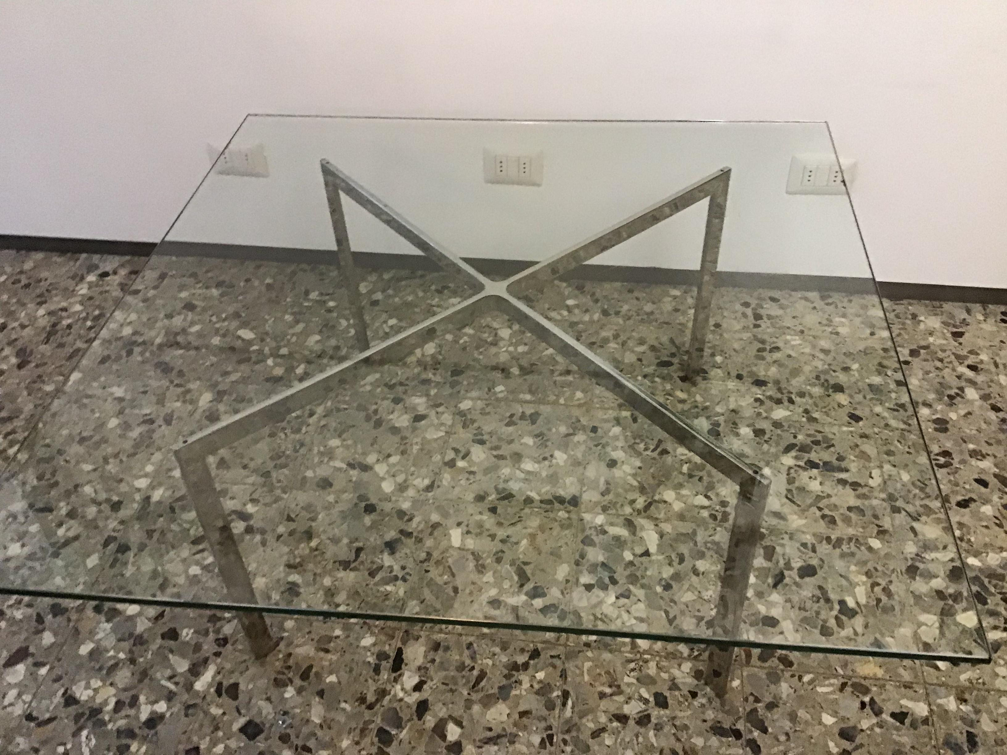 Ludwig Mies van der Rohe Table Brass Crystal “ Dessau”, 1960 For Sale 5
