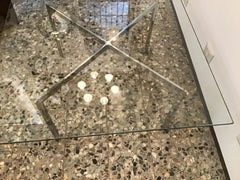 Ludwig Mies van der Rohe Table Brass Crystal “ Dessau”, 1960