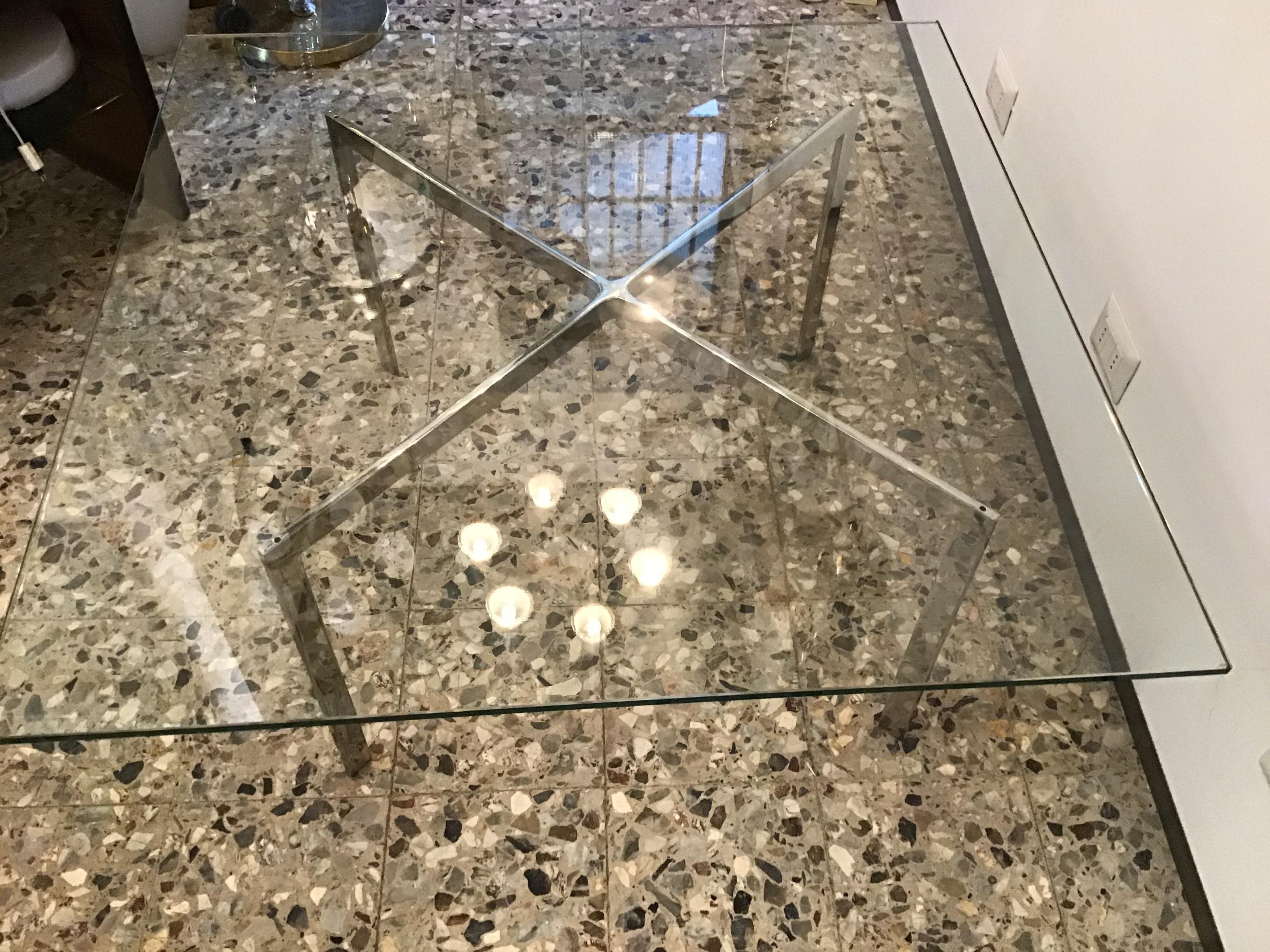 Other Ludwig Mies van der Rohe Table Brass Crystal “ Dessau”, 1960 For Sale