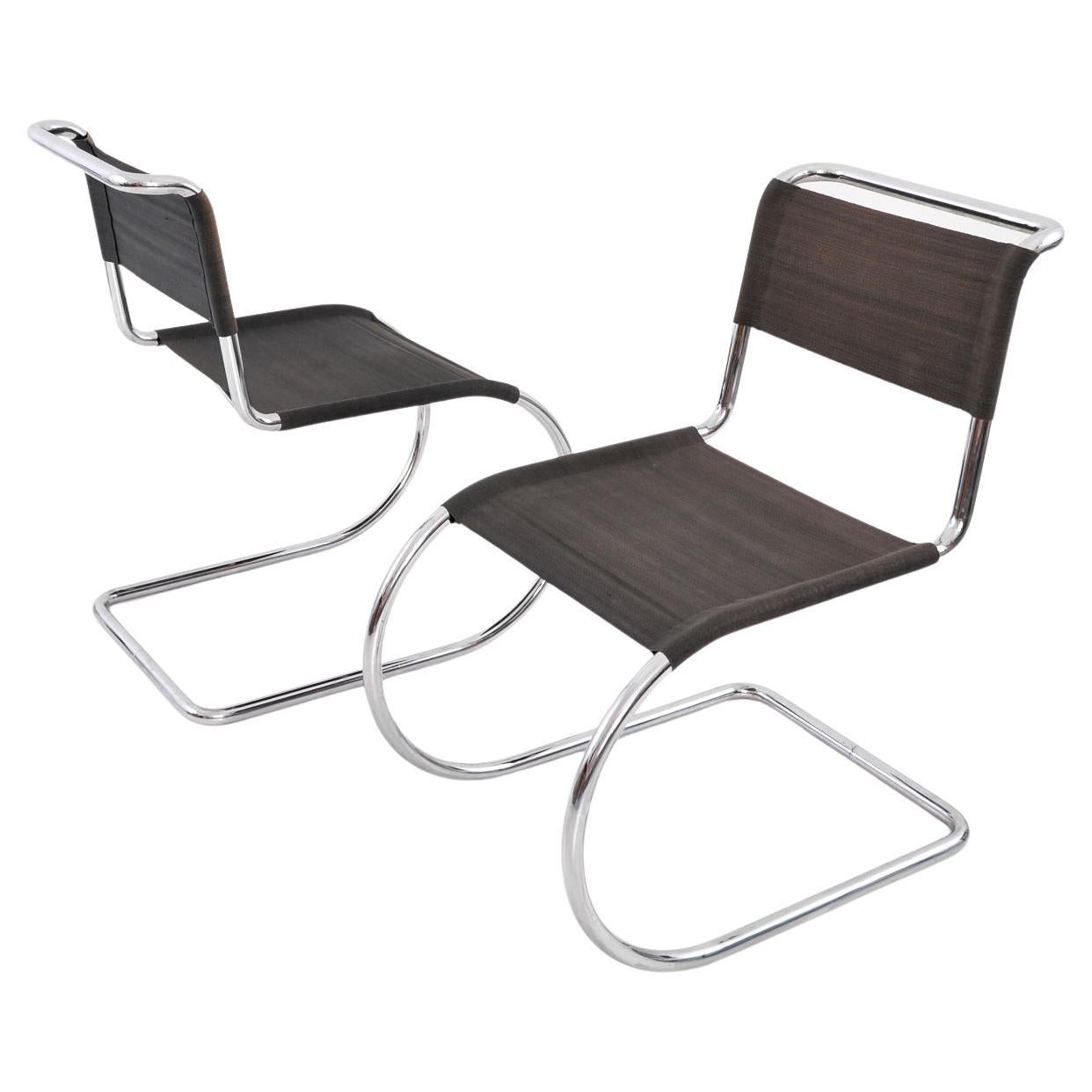 Ludwig Mies van der Rohe Weißenhof Mr 10 / Mr 533 Chairs Manufactured by Thonet For Sale