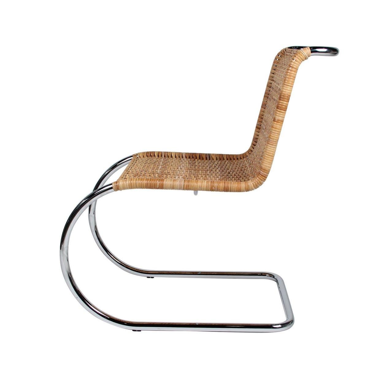 Post-Modern Ludwig Mies van der Rohe Woven Cane Armless MR 10 Chairs for Alivar, 1980