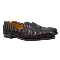 Ludwig Reiter Black Woven Leather Loafers SIZE 7.5