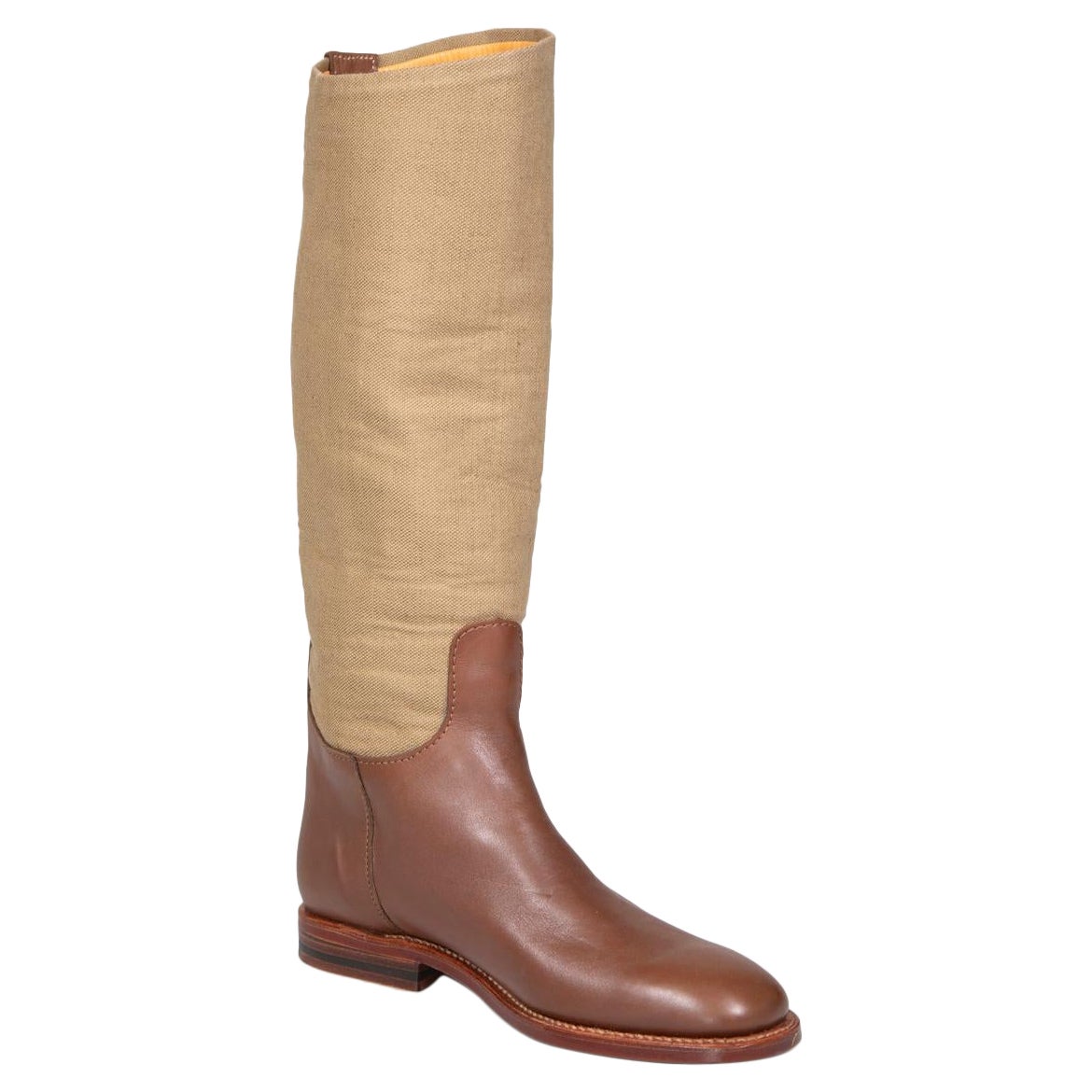 Botas de piel marrón y caqui Ludwig Reiter Talla UK 3 en venta