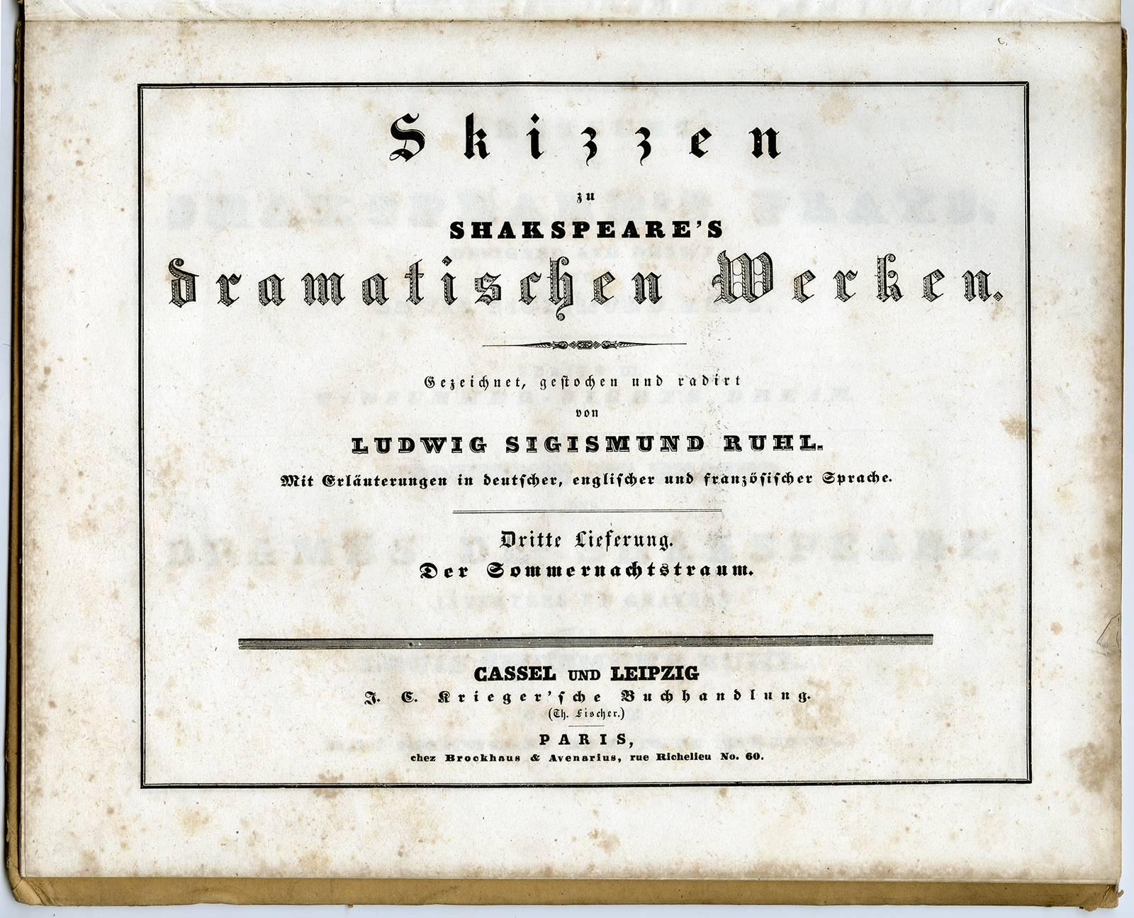 'Skizzen zu Shakespeare's Sommernachtstraum [..]. For Sale 2