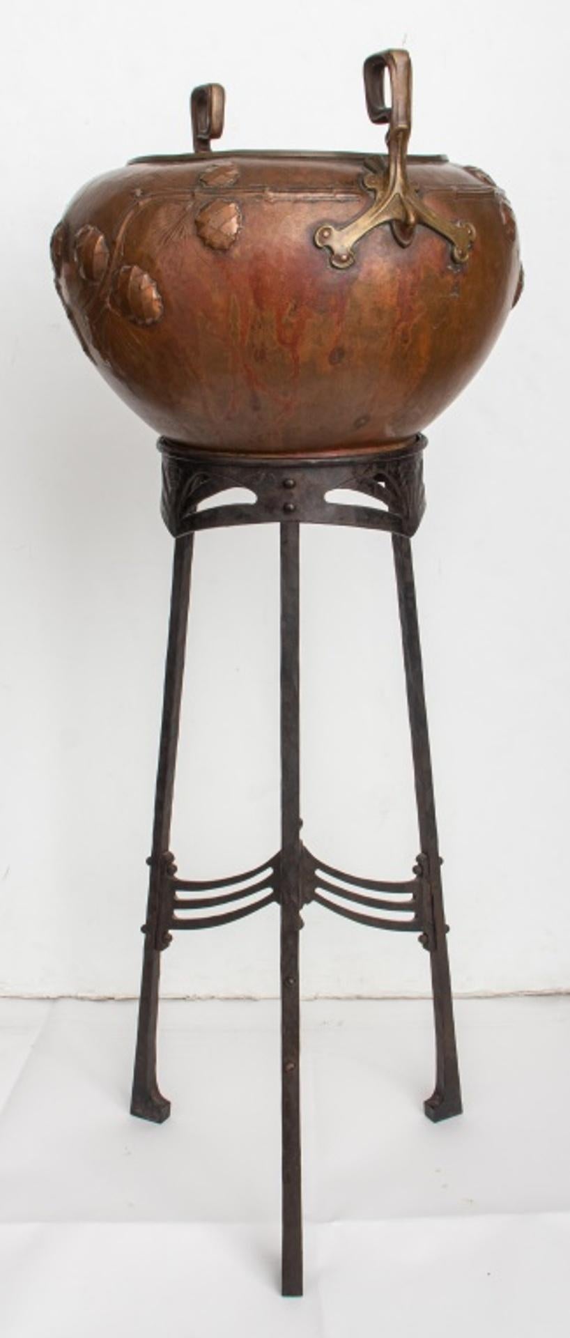 Copper Ludwig Vierthaler for Winhart & Co Jugendstil Bowl For Sale