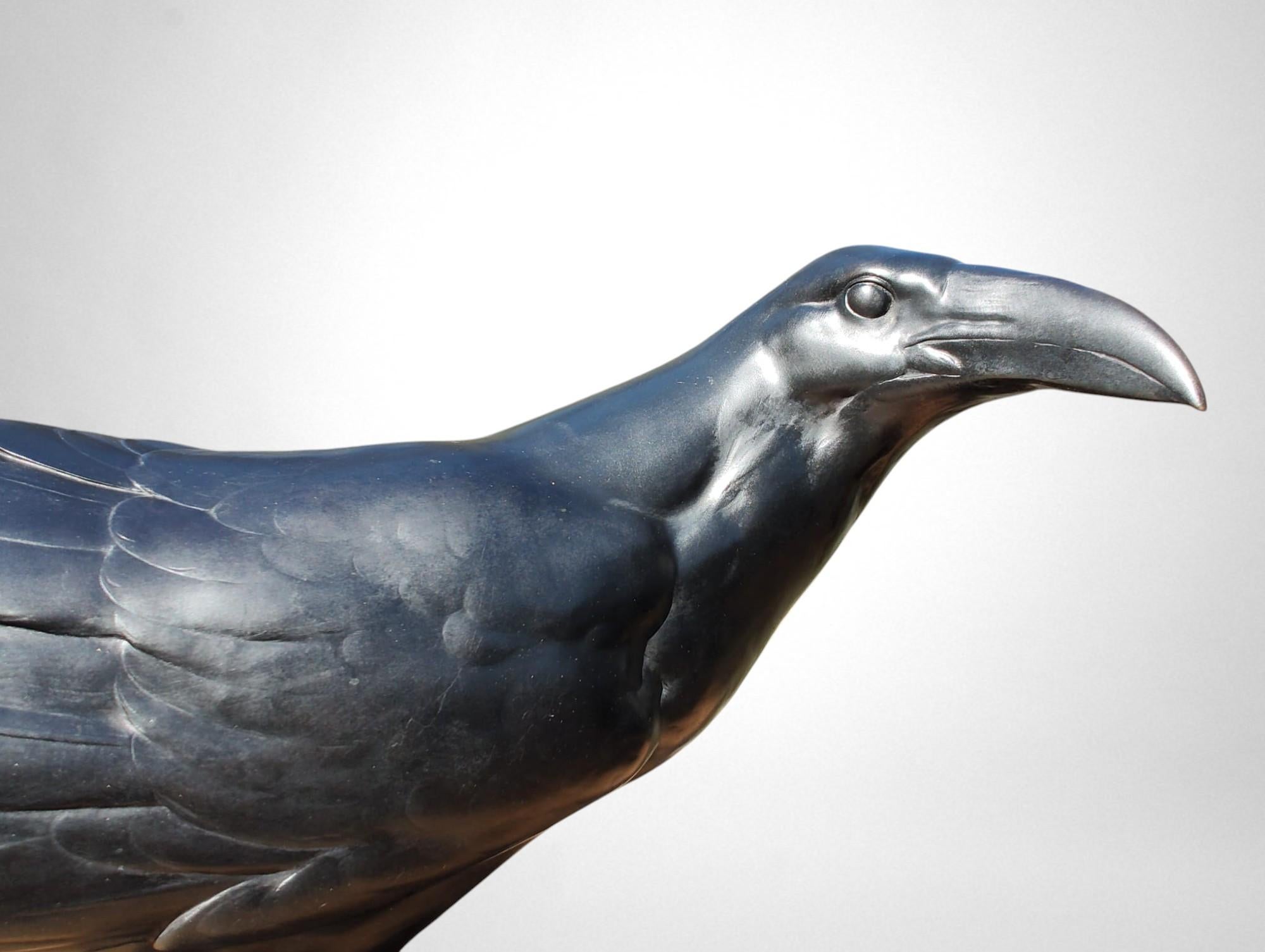 Raven mit Beute – Bronze von Ludwig Vordermayer (1868-1933), Fonte Noack Friedena im Angebot 6