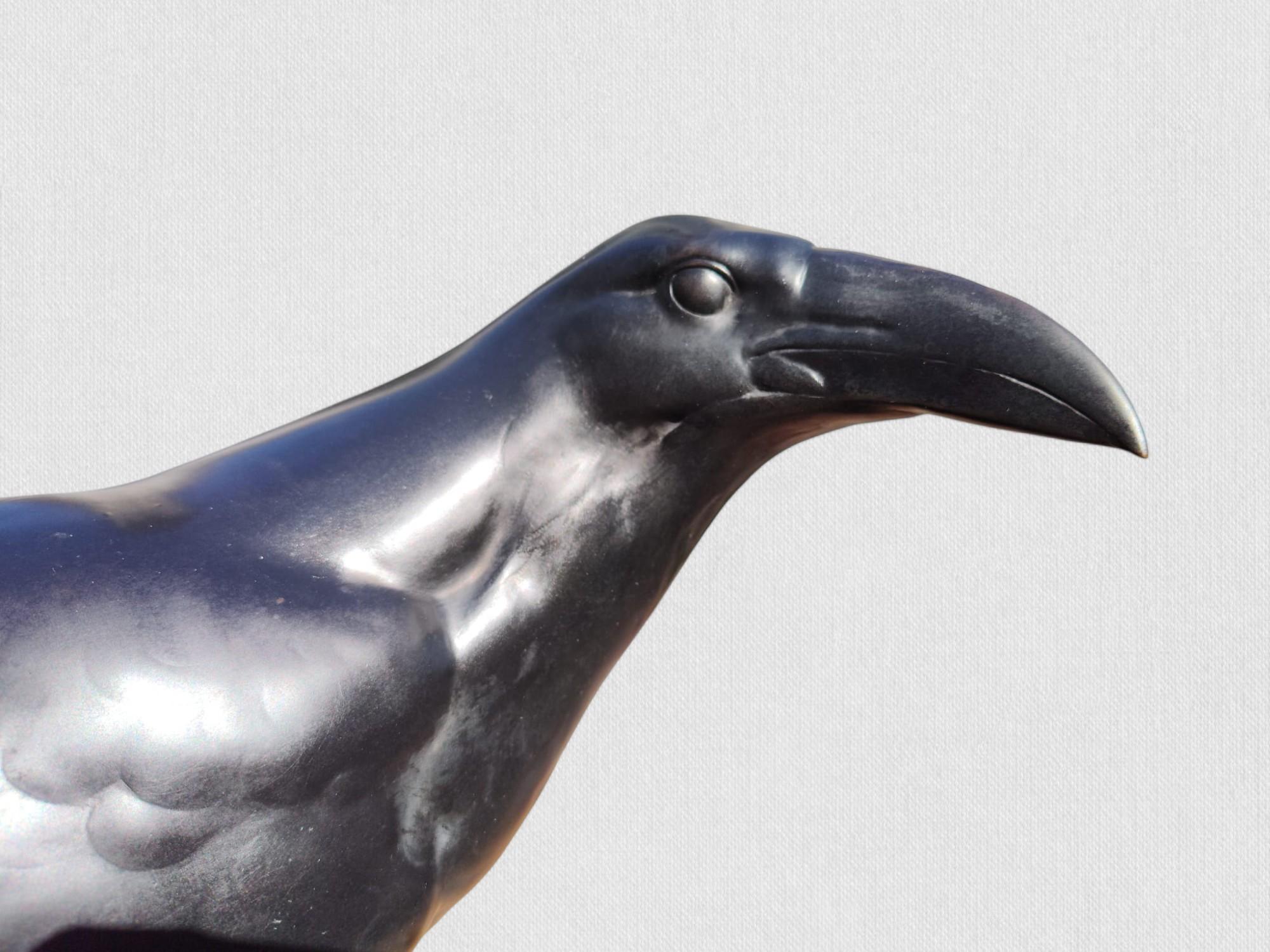 Raven mit Beute – Bronze von Ludwig Vordermayer (1868-1933), Fonte Noack Friedena im Angebot 7