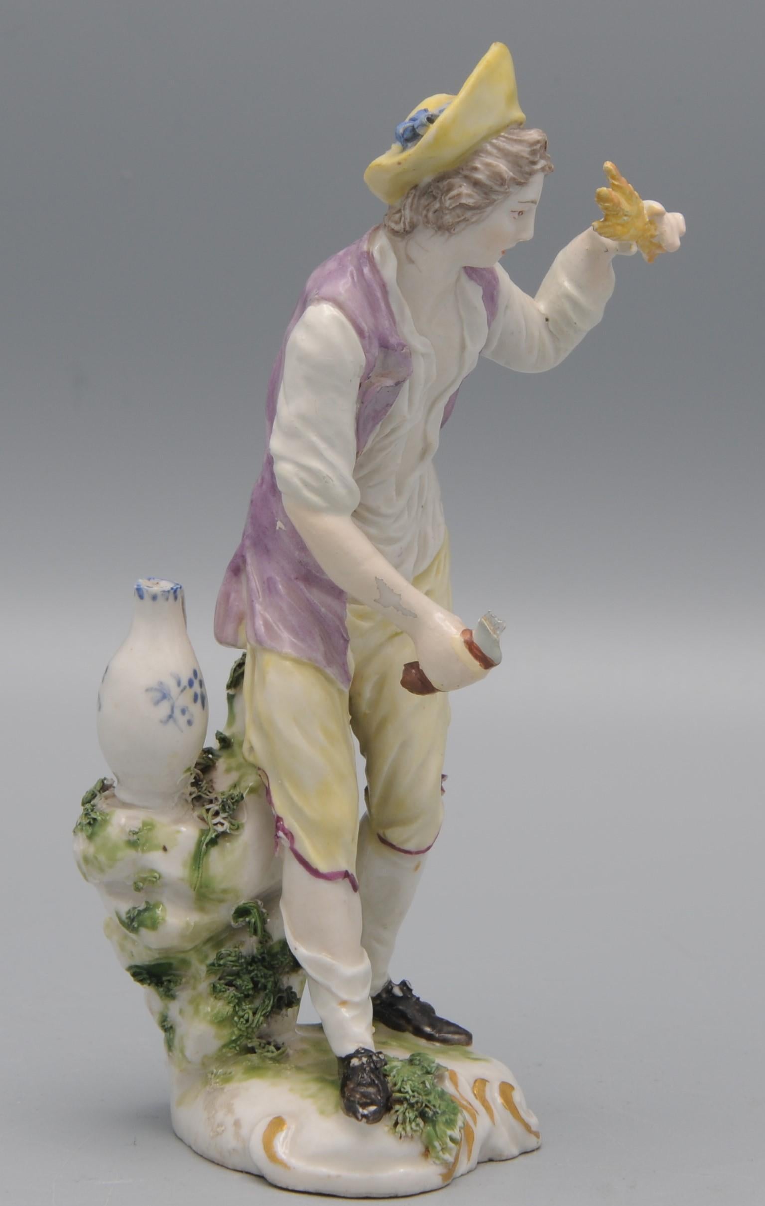 Ludwigsburg - estatuilla de un jardinero, finales del siglo XVIII Pintado a mano en venta