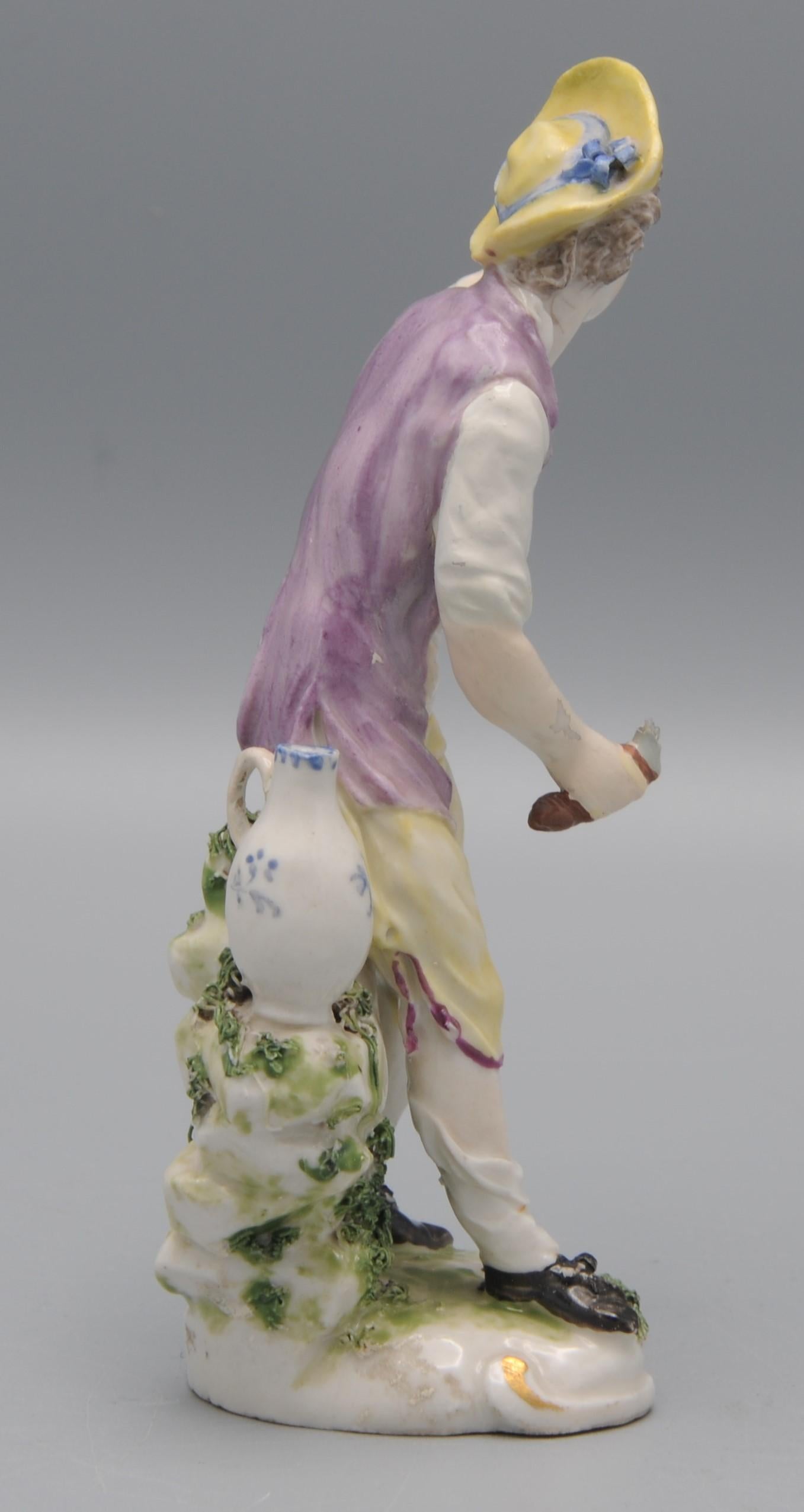 Ludwigsburg - estatuilla de un jardinero, finales del siglo XVIII en Bueno estado para la venta en DELFT, NL