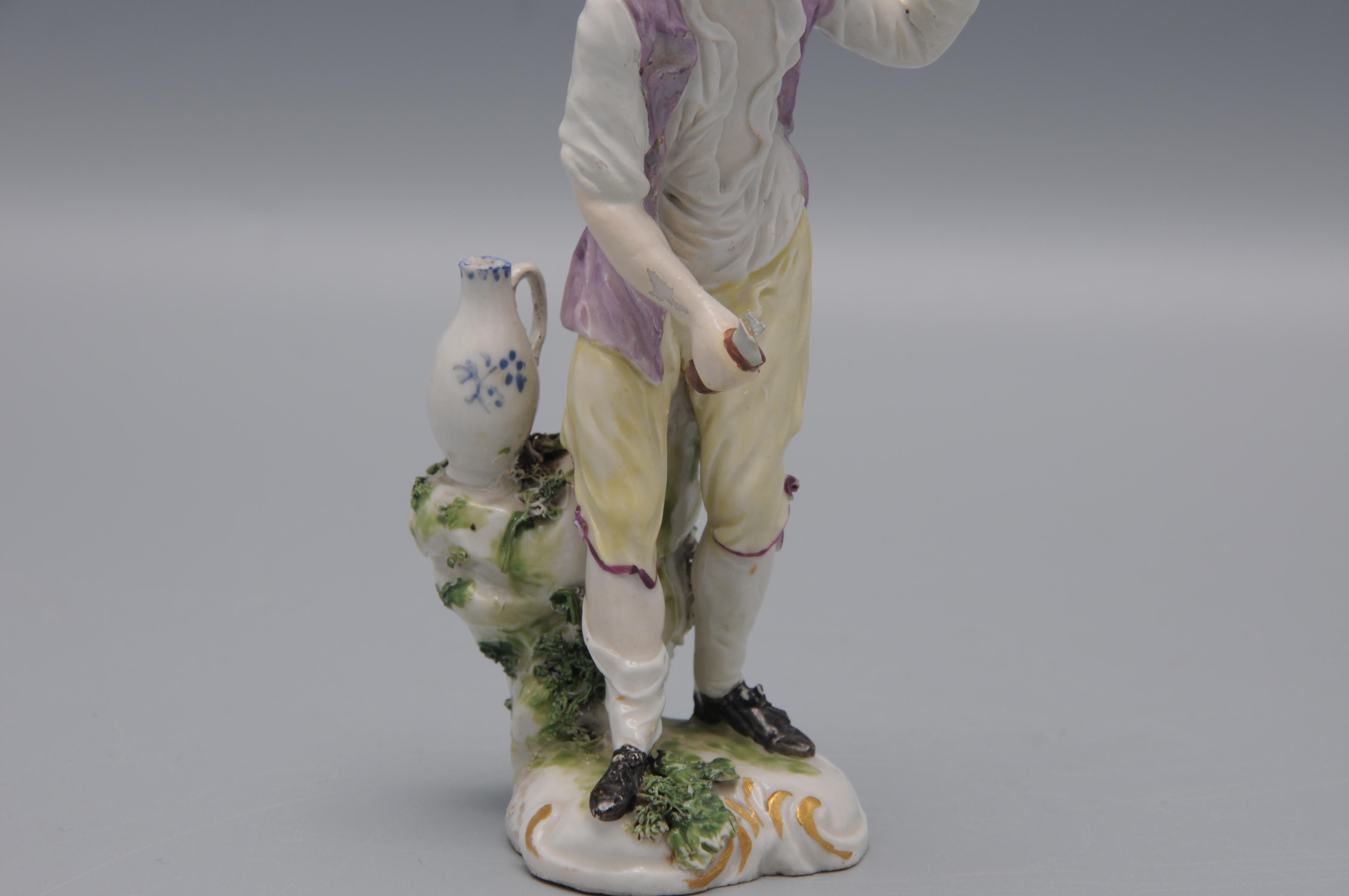 Ludwigsburg - estatuilla de un jardinero, finales del siglo XVIII Porcelana en venta