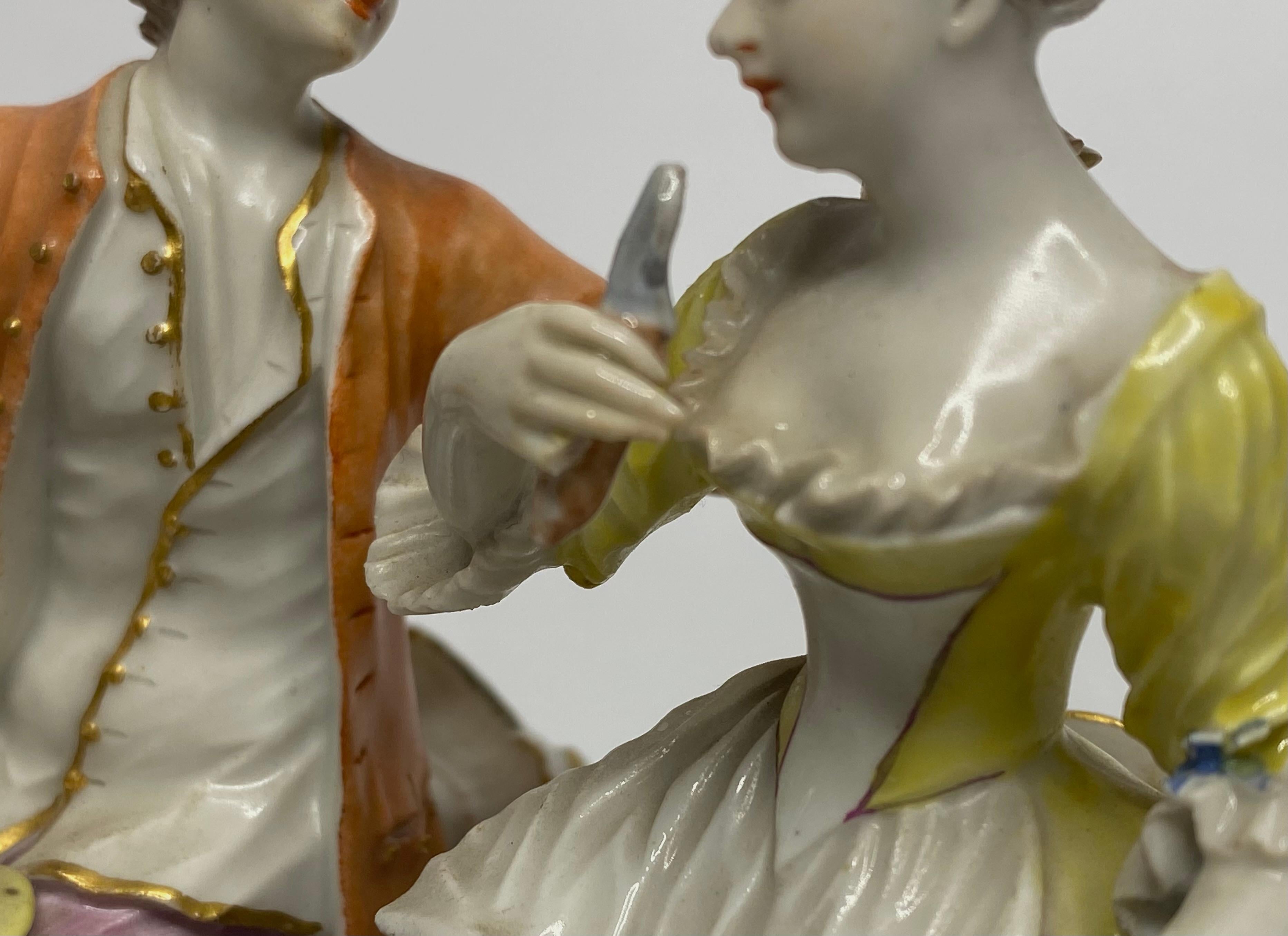 Late 18th Century Ludwigsburg porcelain group, J.C. Haselmeyer, c. 1770. For Sale